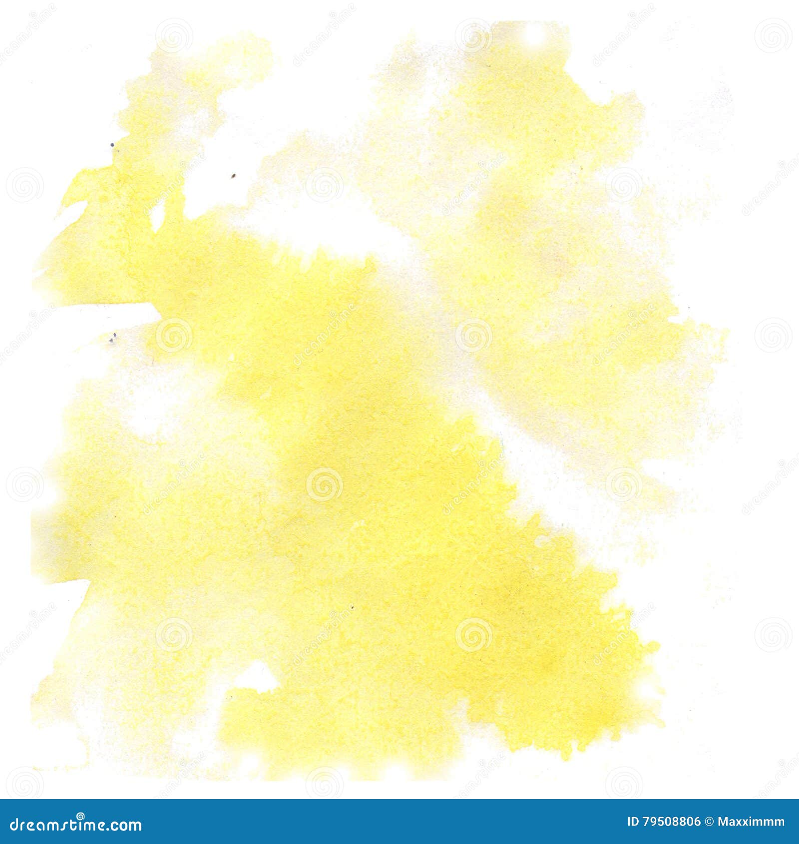 Watercolor Abstract Yellow Splash. Watercolor Drop Isolated Blot for ...