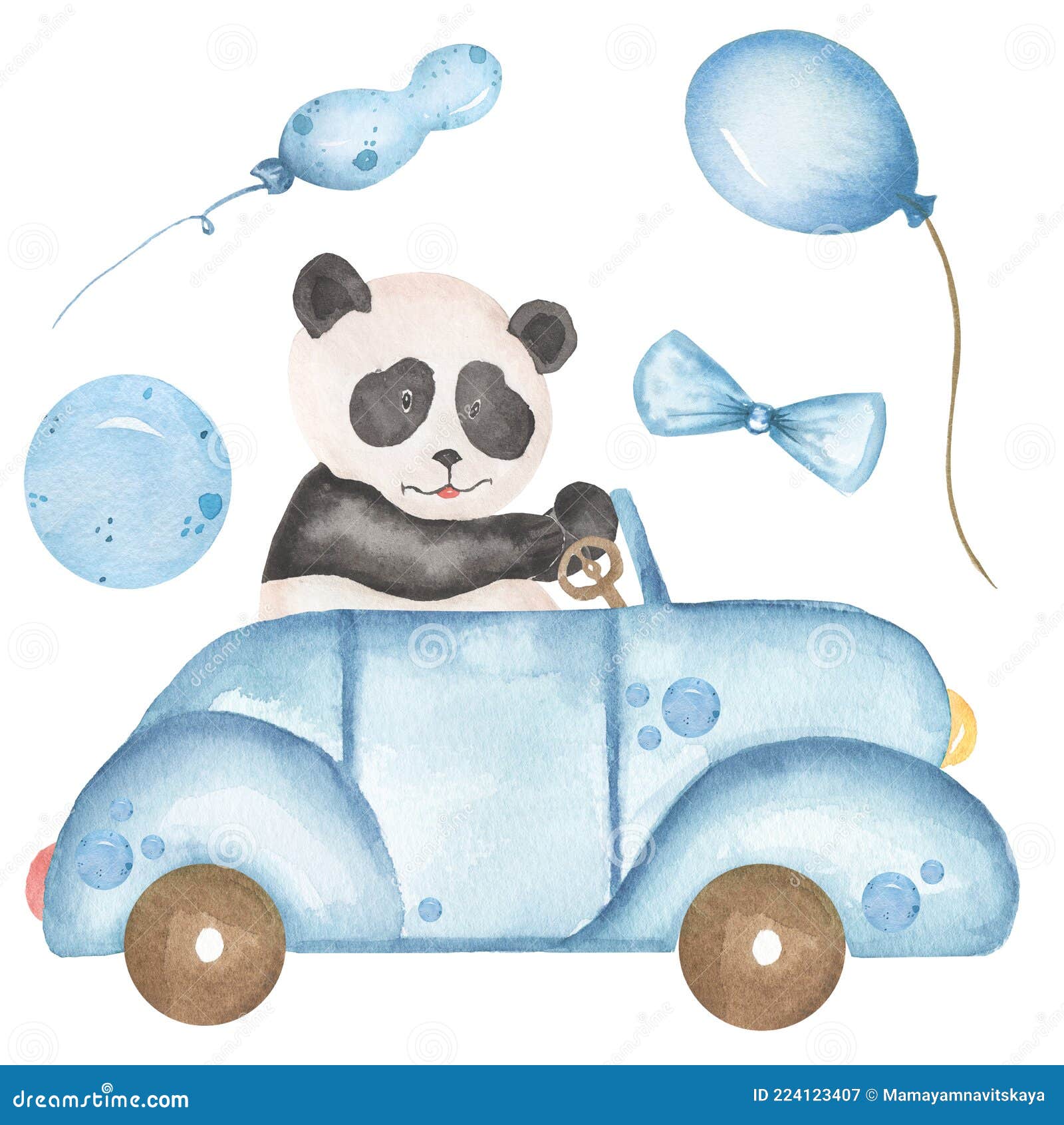 Kit Digital Pandas Aquarela, Cliparts, Desenho Panda