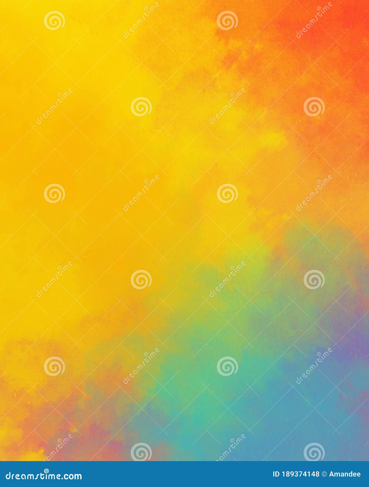 watercolor background in colorful yellow blue red and orange colors, rainbow color background  with bright abstract color sp