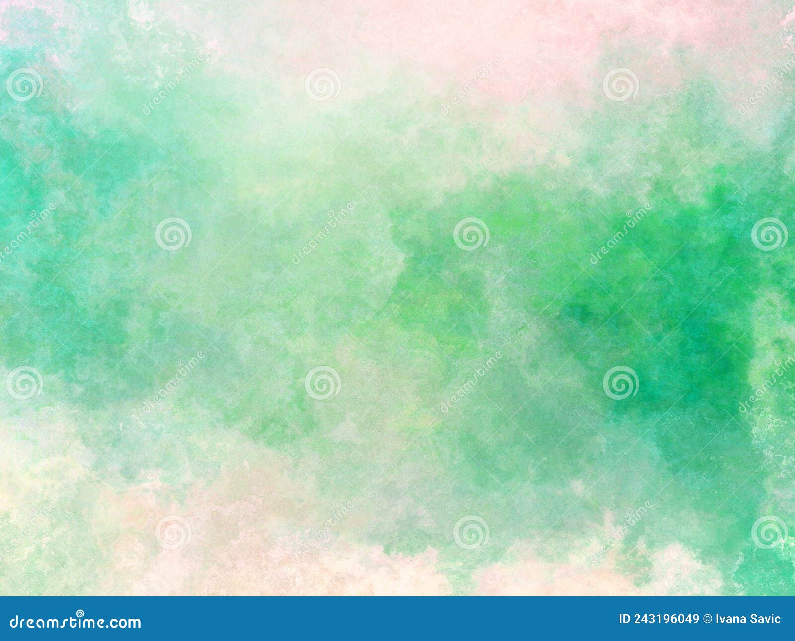 Watercolor Background in Green and White Painting with Gradient Painted ...