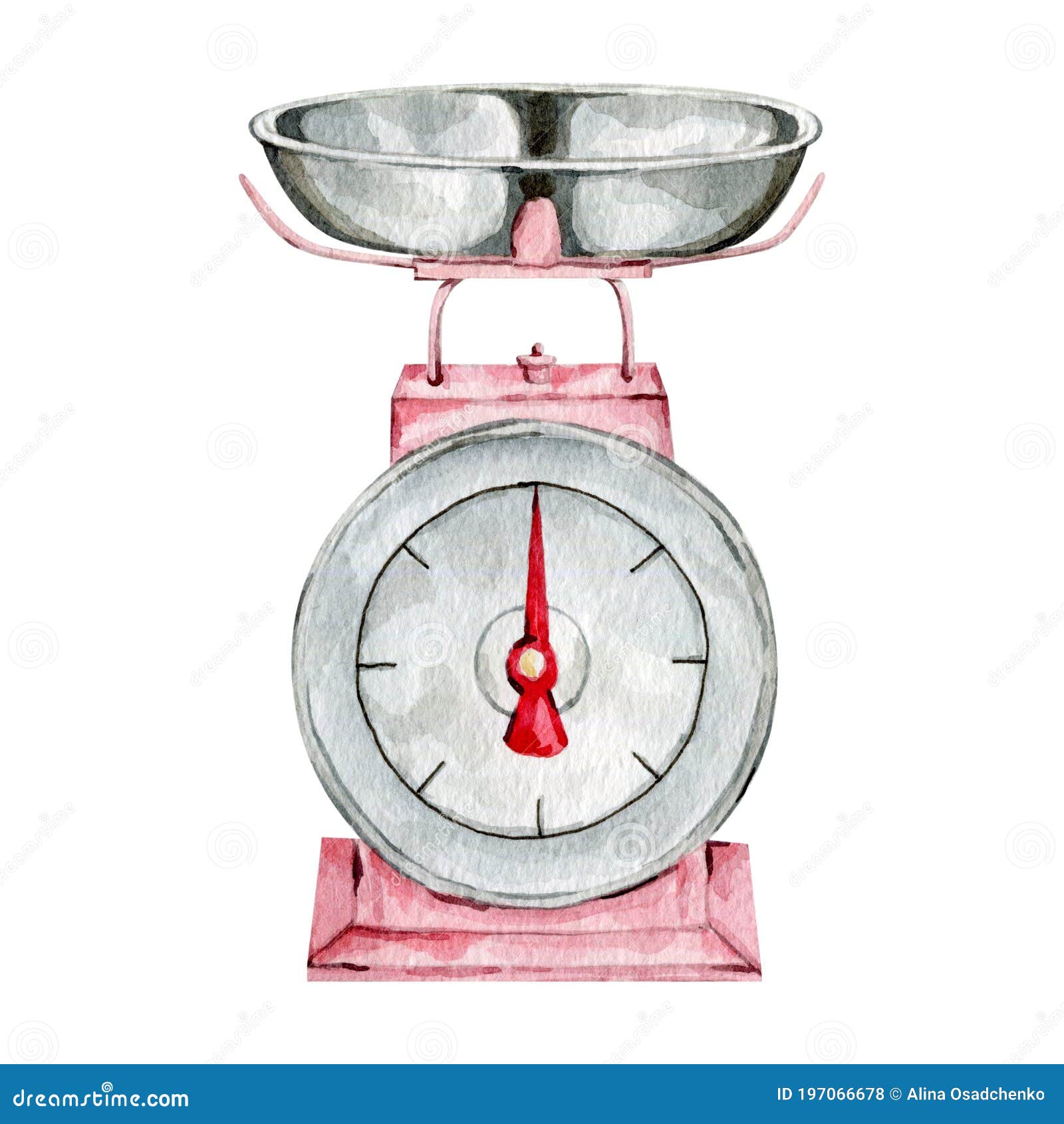 Pink cute kitchen scale illustration - Stock Illustration [83790034] - PIXTA