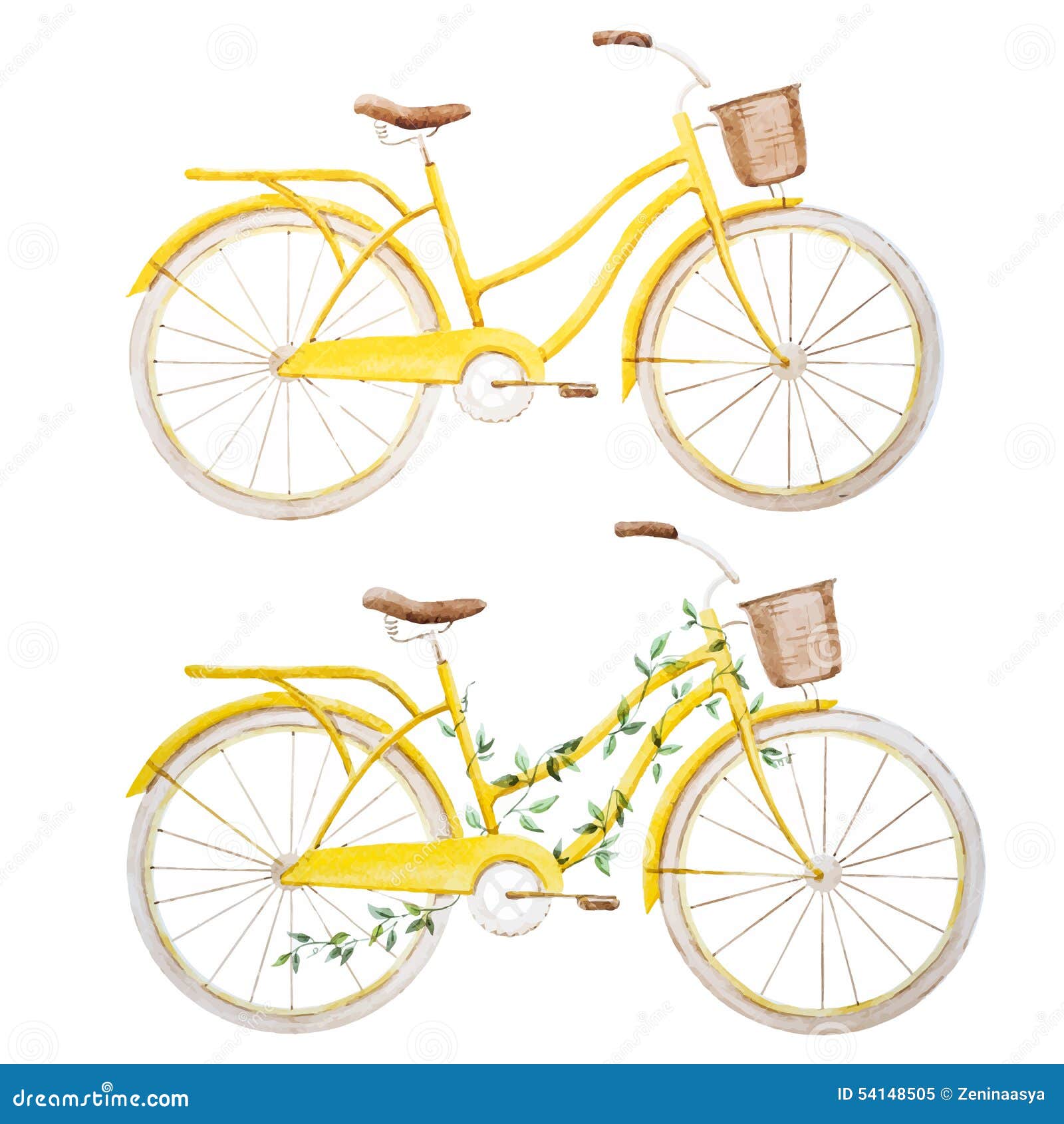 Watercolor bike bicycle stock vector. Illustration of isolated 54148505