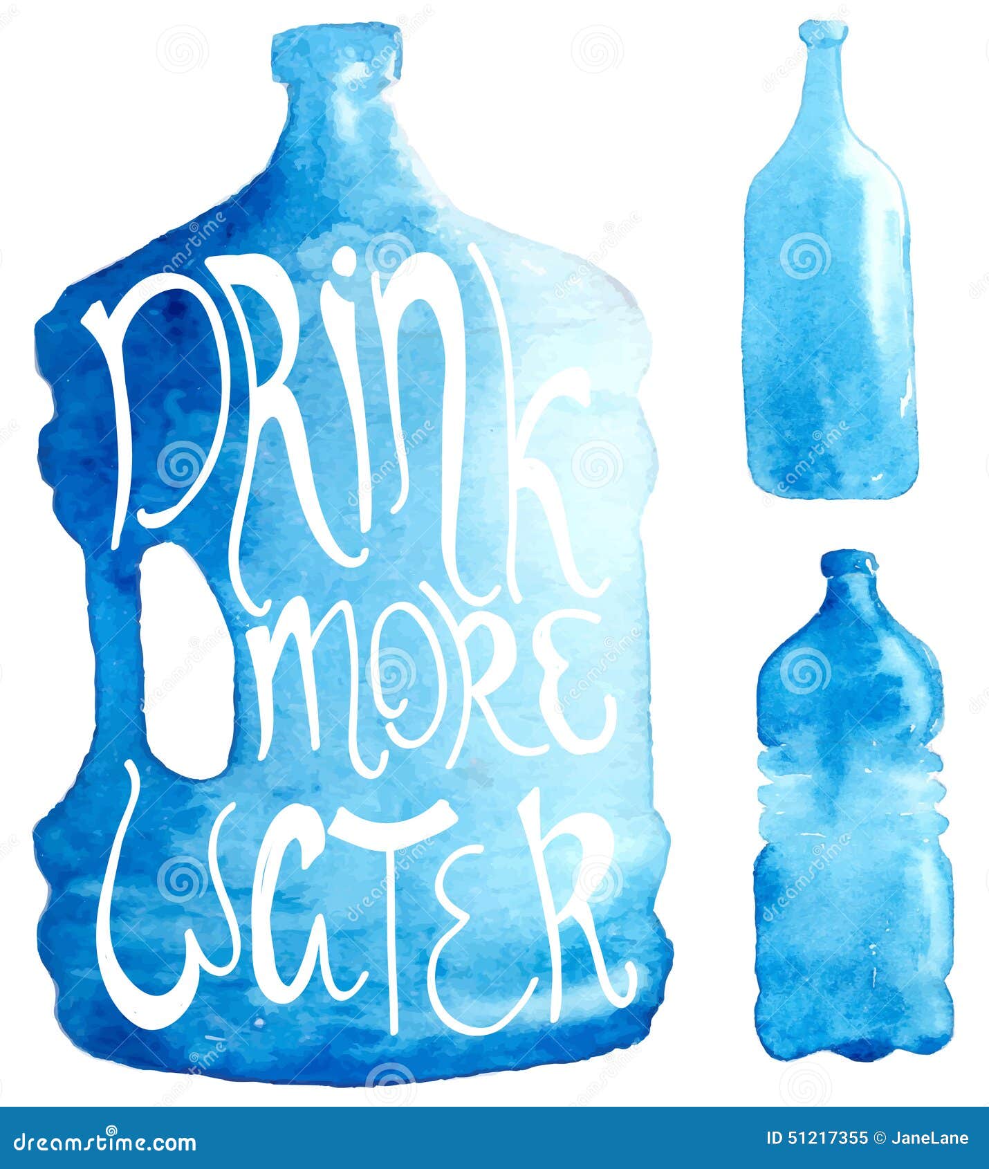 Watercolor Bottle Collection Stock Vector Illustration of refreshment, cold 51217355