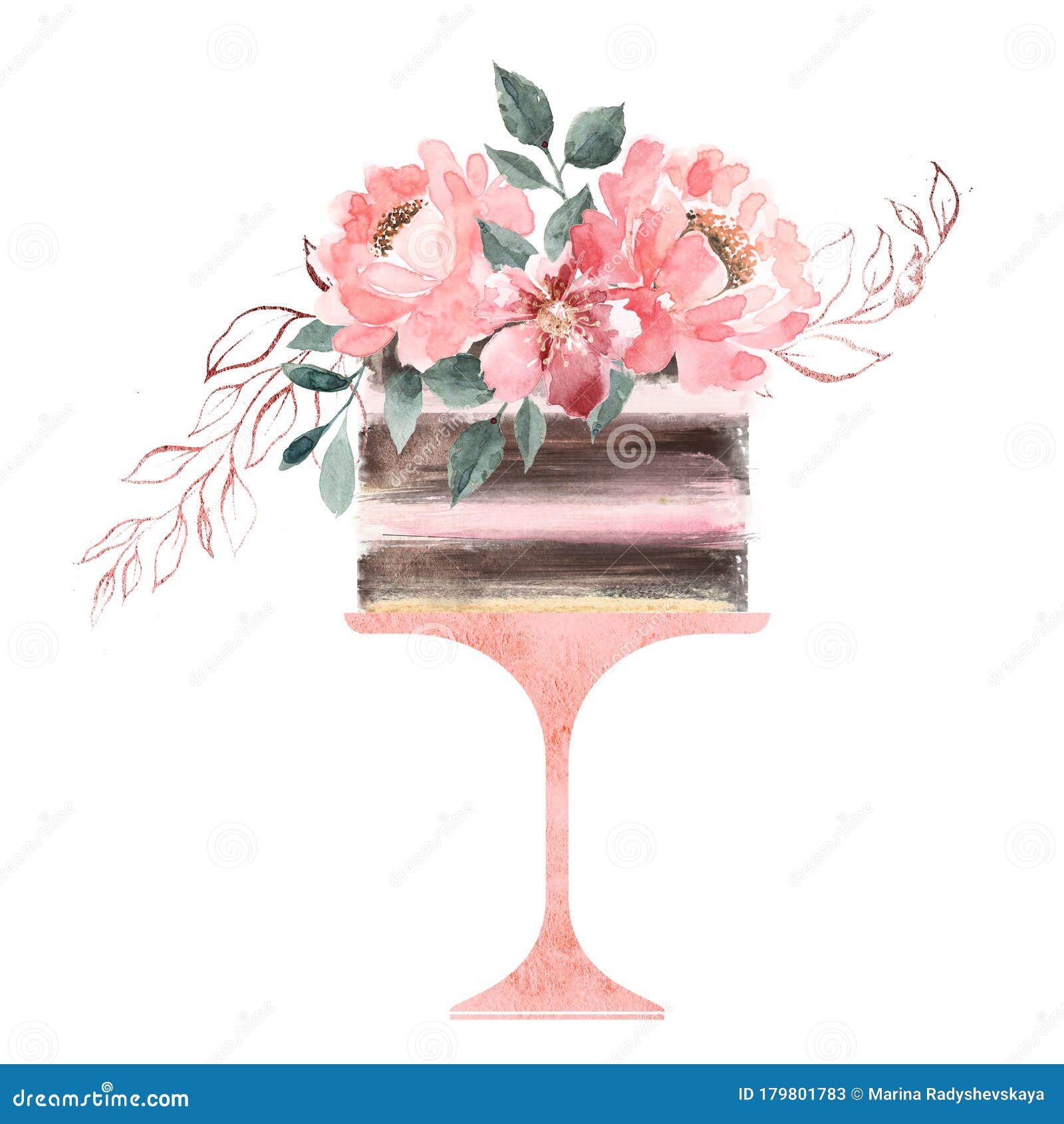 Watercolor Cake Logo Decorated With Flowers And Leaves Stock Illustration Illustration Of Cupcakes Leaf Watercolor Cake Logo Decorated With Flowers And Leaves Stock Illustration Illustration Of Cupcakes Leaf