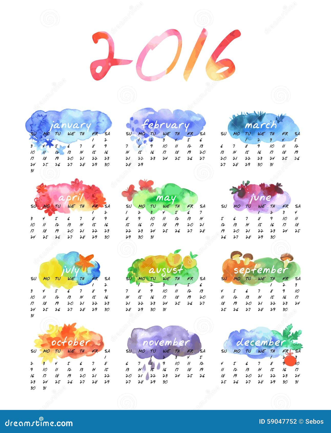 2017 vector calendar design Calendar Watercolor Stock Vector 2016 Image: 59047752 2017 vector calendar design Calendar Watercolor Stock Vector 2016 Image: 59047752