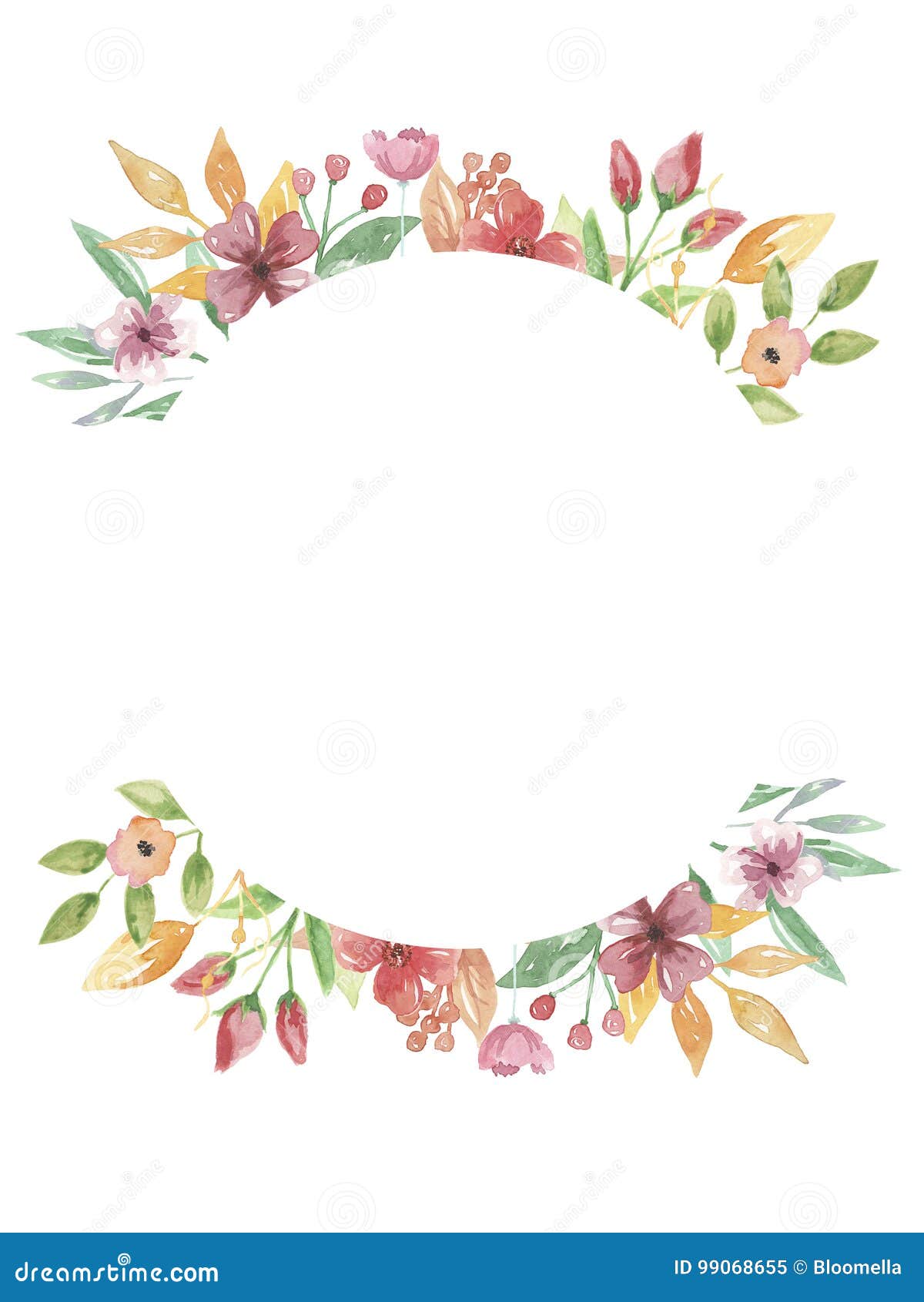 Granna Floral Circle PNG Hand Lettered Watercolor Sublimation Digital Download