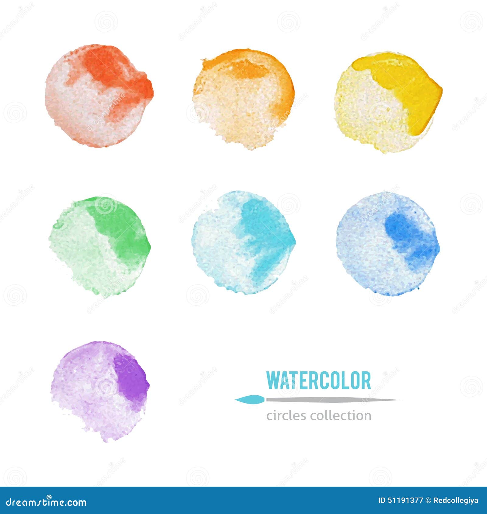 Watercolor Circles Stock Vector Illustration Of Element 51191377