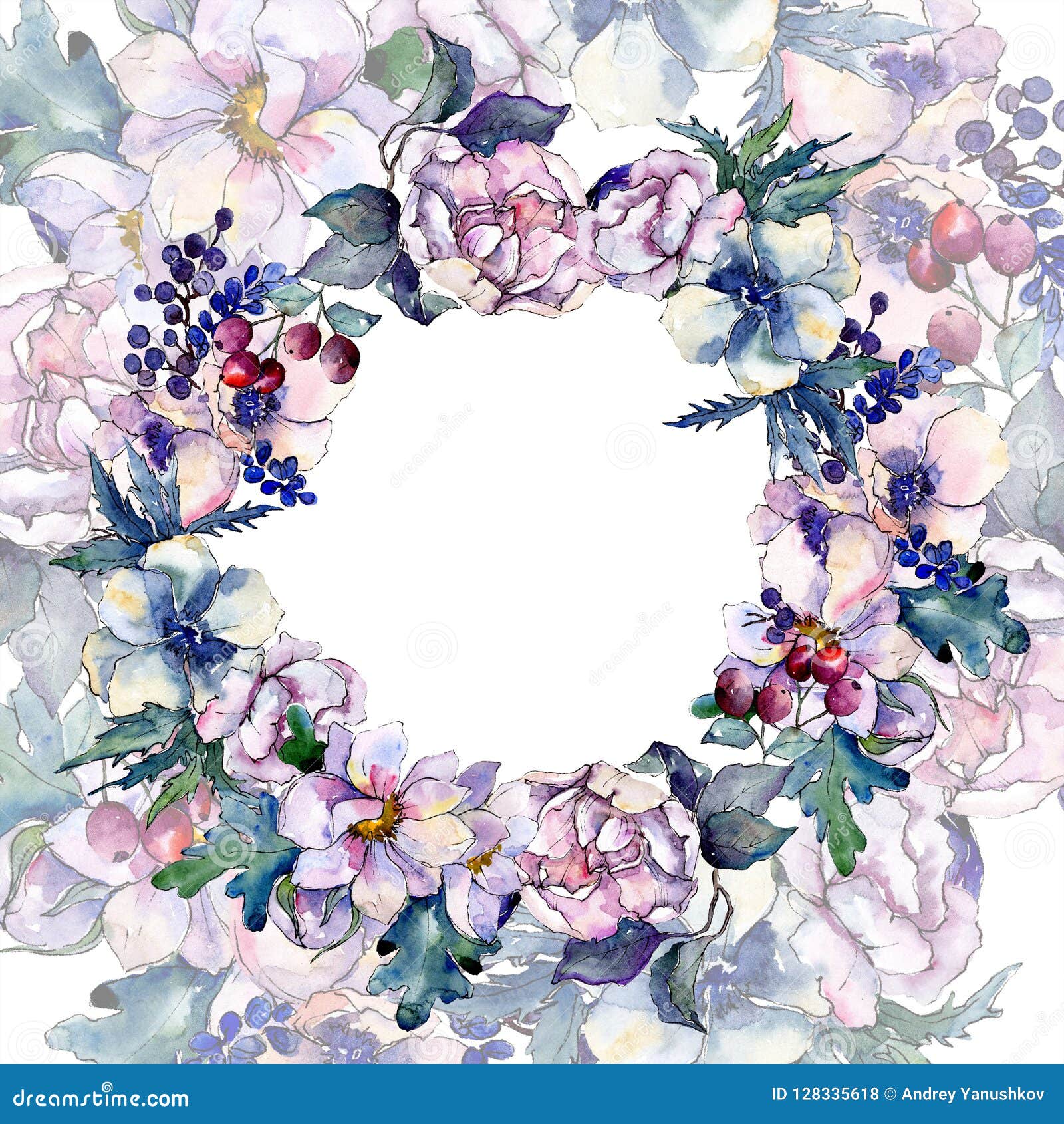 Download Watercolor Colorful Bouquet Flower. Floral Botanical ...