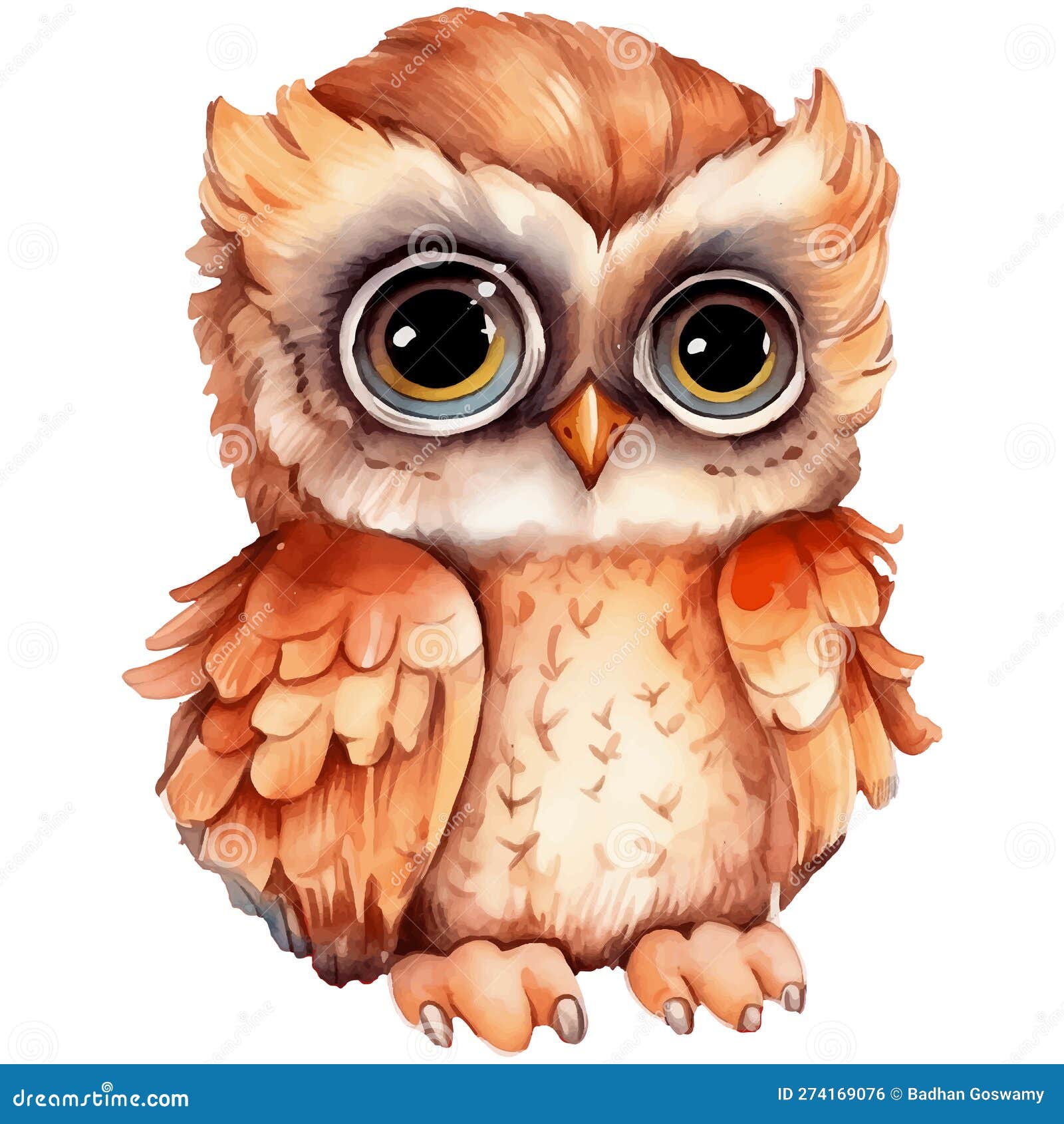 Kids drawing Cartoon Vector illustration cute owl icon Isolated on White  Background 28573408 Vector Art at Vecteezy