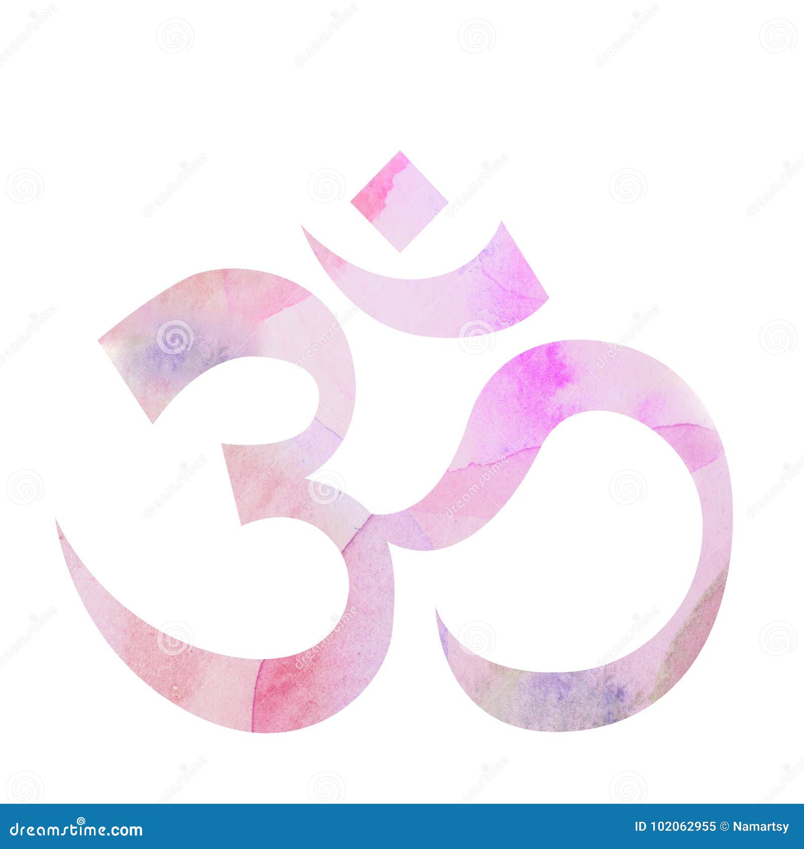 watercolor decorative om aum 