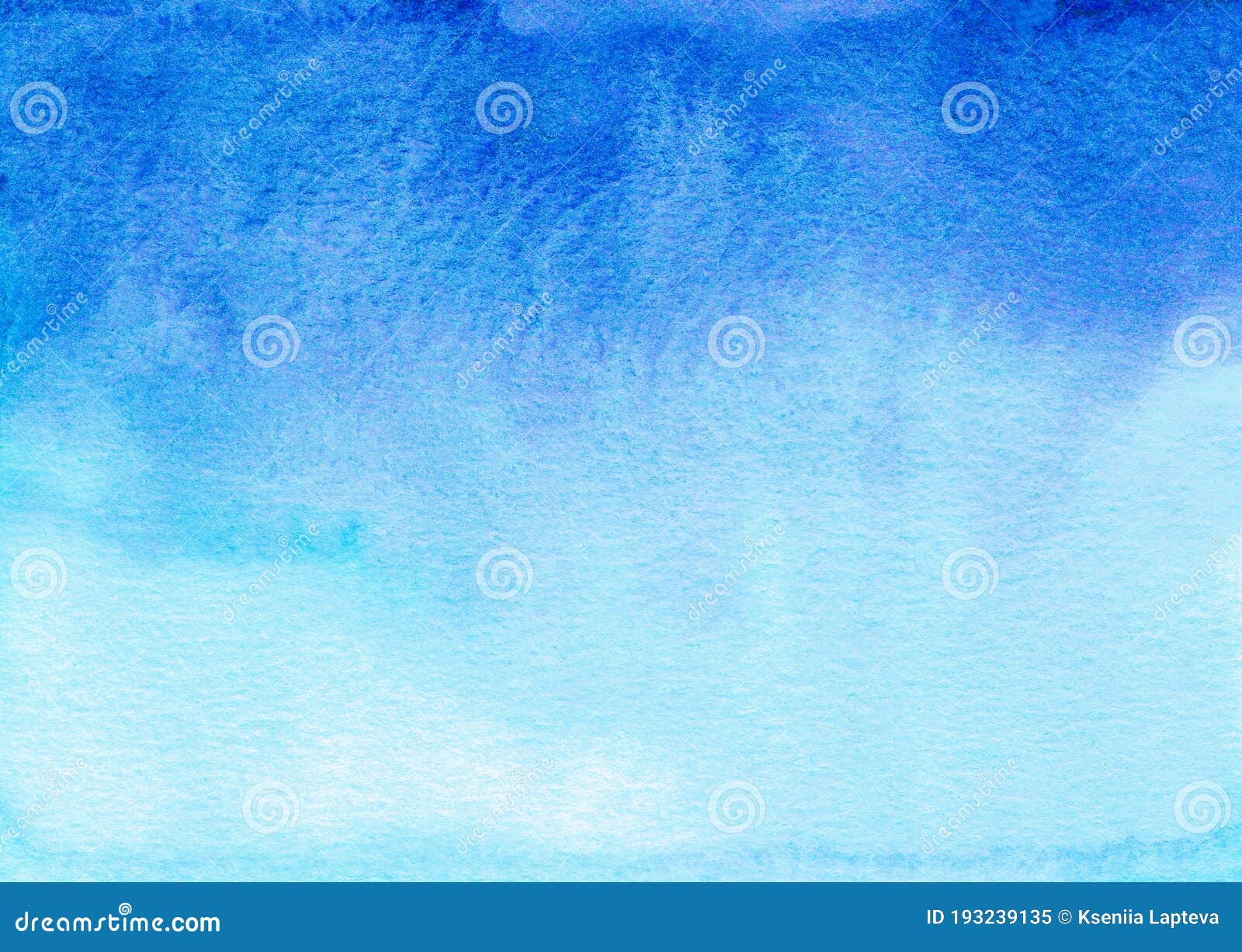 Watercolor Deep Blue and White Gradient Background. Watercolour Cerulean  Ombre Backdrop Texture Stock Image - Image of abstract, brush: 193239135