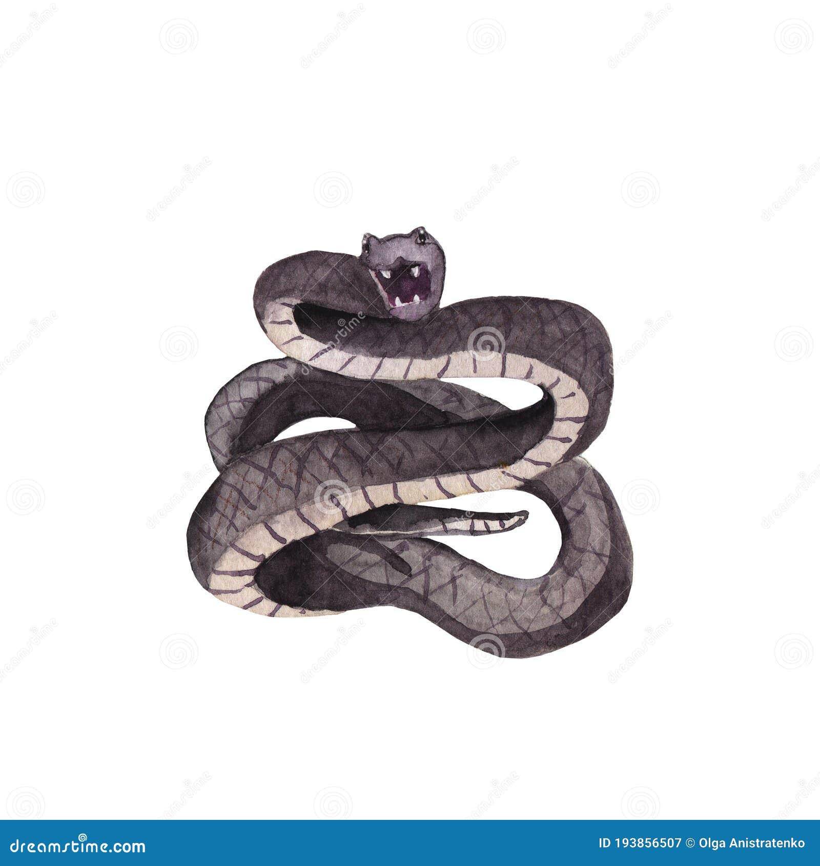 Illustration of a Cute Menacing Looking Snake Stock Vector Image & Art -  Alamy