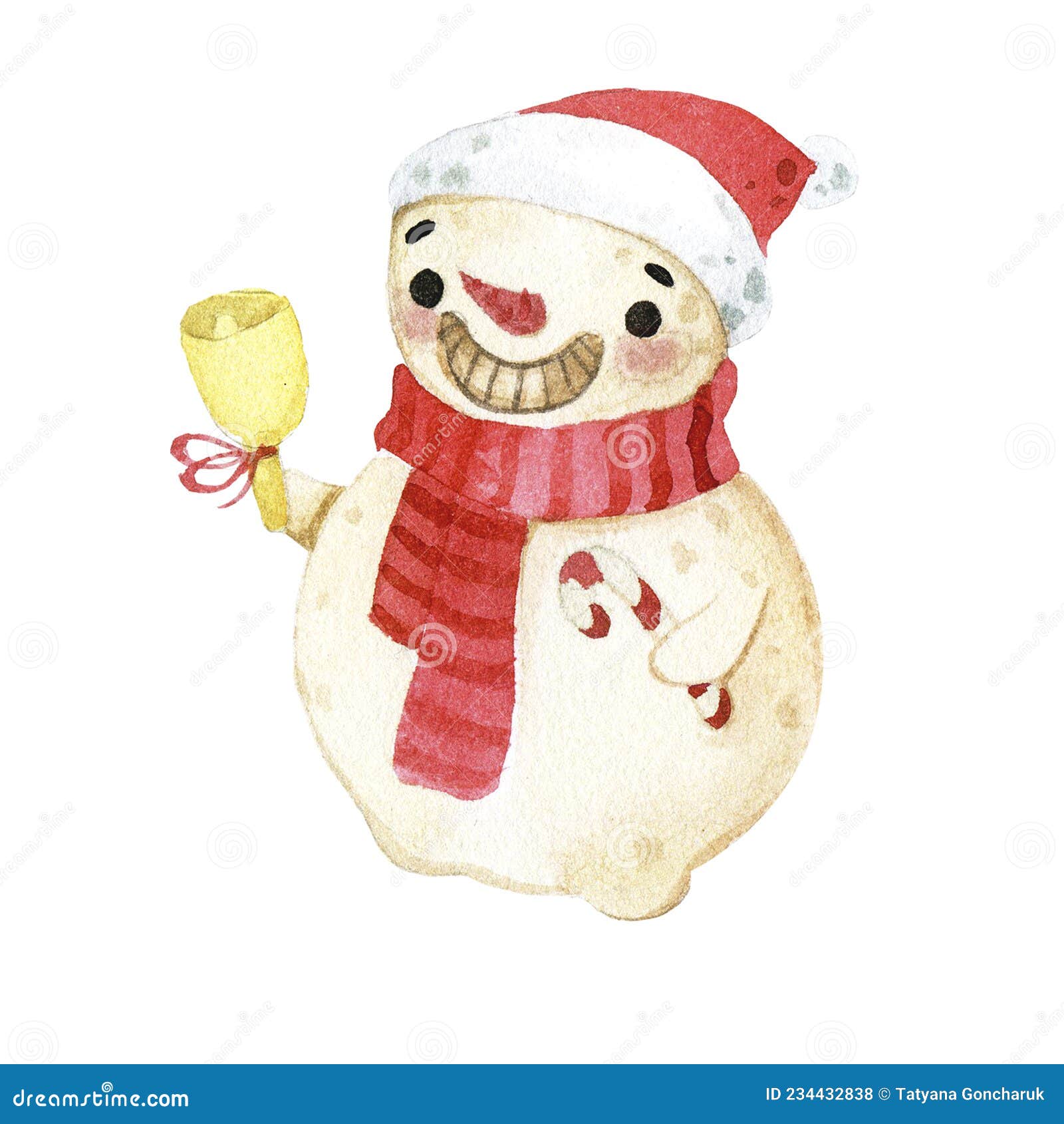 Watercolor Drawing Cute Character Snowman Childrens Illustration In Cartoon Style For Christmas New Year Stock Illustration Illustration Of Funny Poster Watercolor Drawing Cute Character Snowman Childrens Illustration In Cartoon Style For Christmas New Year Stock Illustration Illustration Of Funny Poster