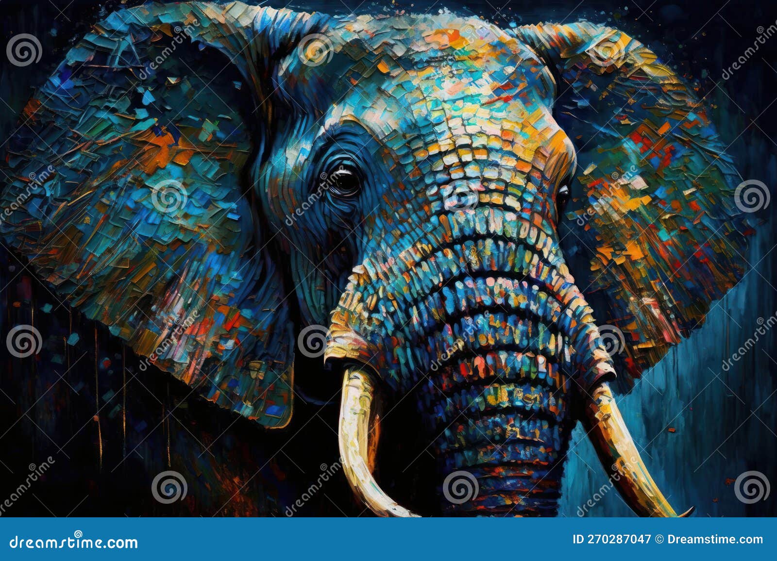 watercolor drawing of an elephant. created with generative ai technology.