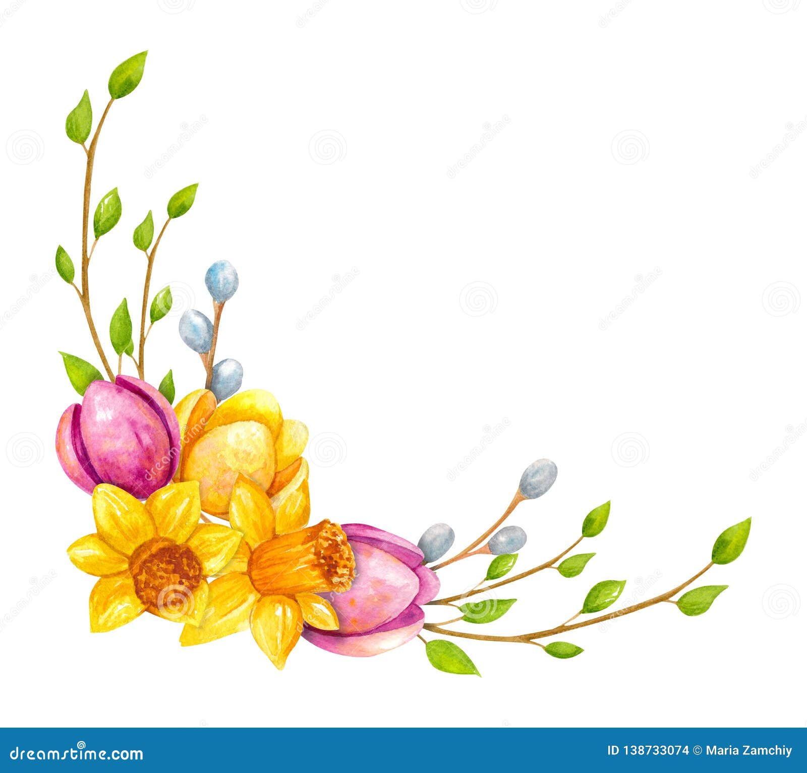 Watercolor Easter Sets stock illustration. Illustration of card 138733074