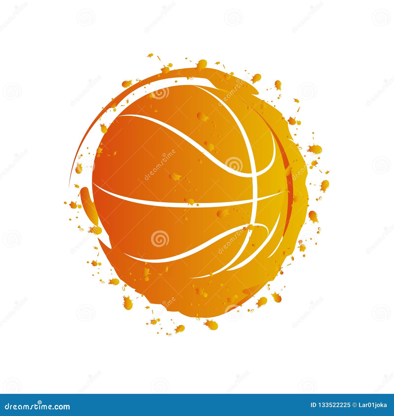 Download Watercolor Effect Of A Basketball Ball Stock Vector - Illustration of clipart, activity: 133522225