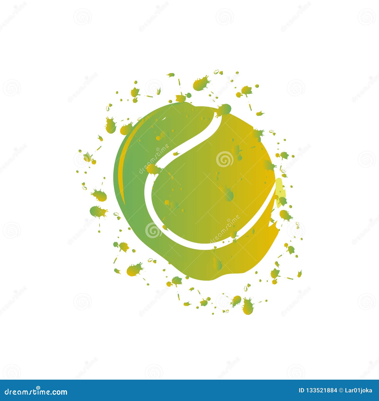 Download Watercolor Effect Of A Tennis Ball Stock Vector - Illustration of ball, round: 133521884