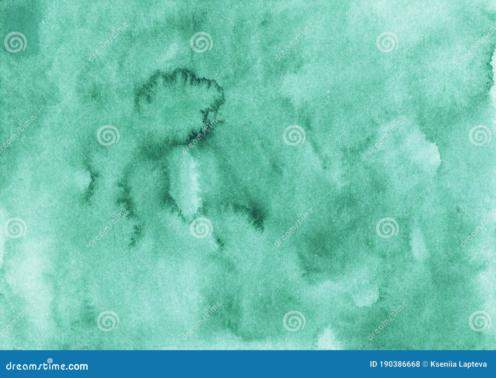 Watercolor Emerald Background Texture. Aquarelle Abstract Green