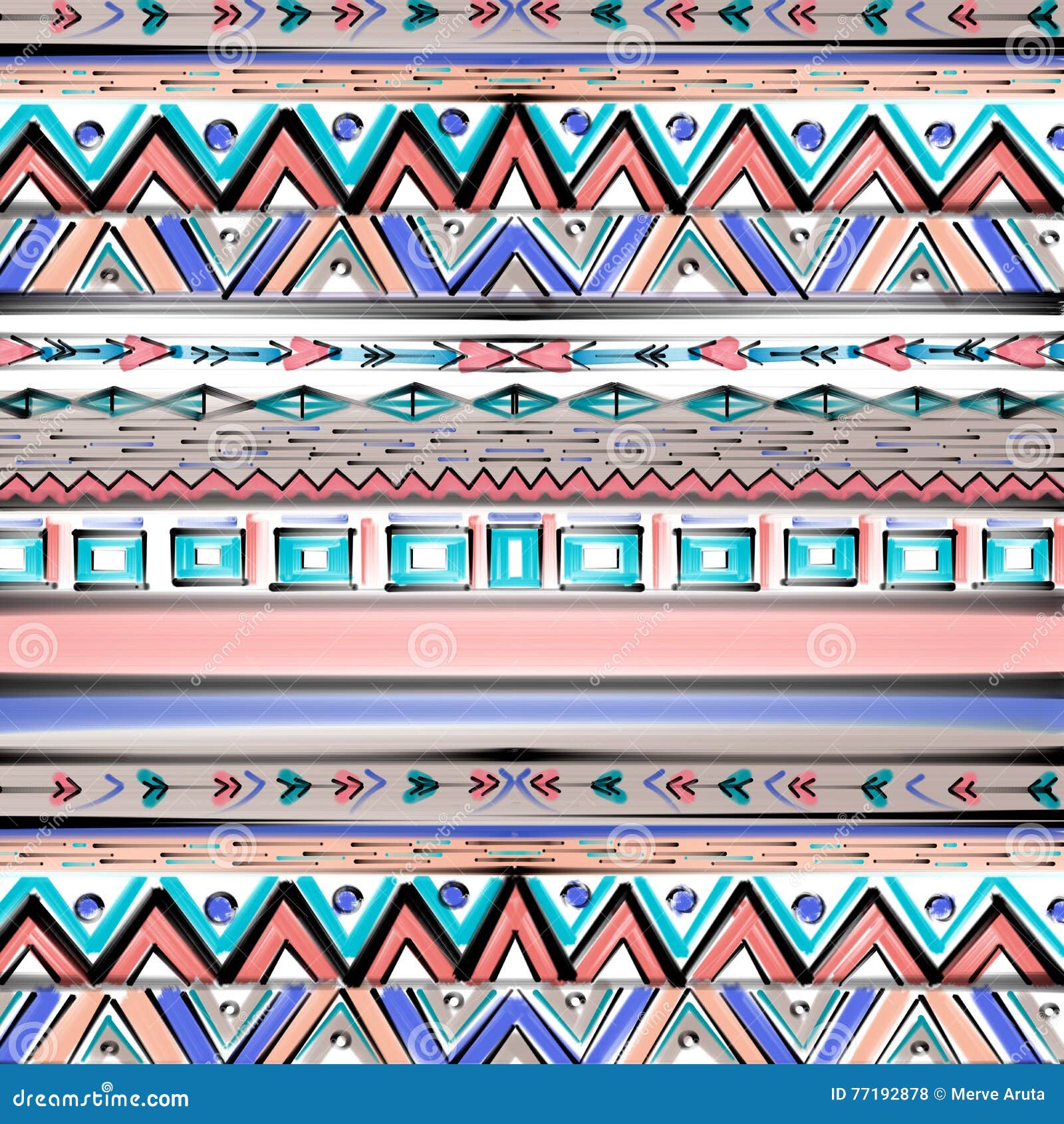 Watercolor Ethnic Design stock illustration. Illustration of paisley