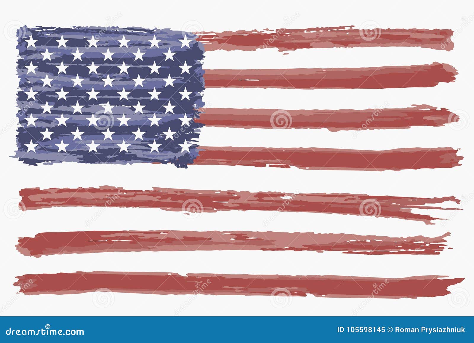 Download Watercolor Flag Of USA. American Grunge Flag, Background ...