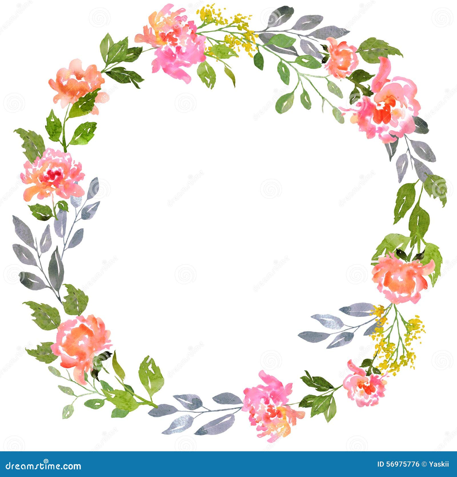 Watercolor Floral Card Template Stock Illustration - Illustration Intended For Free Blank Greeting Card Templates For Word