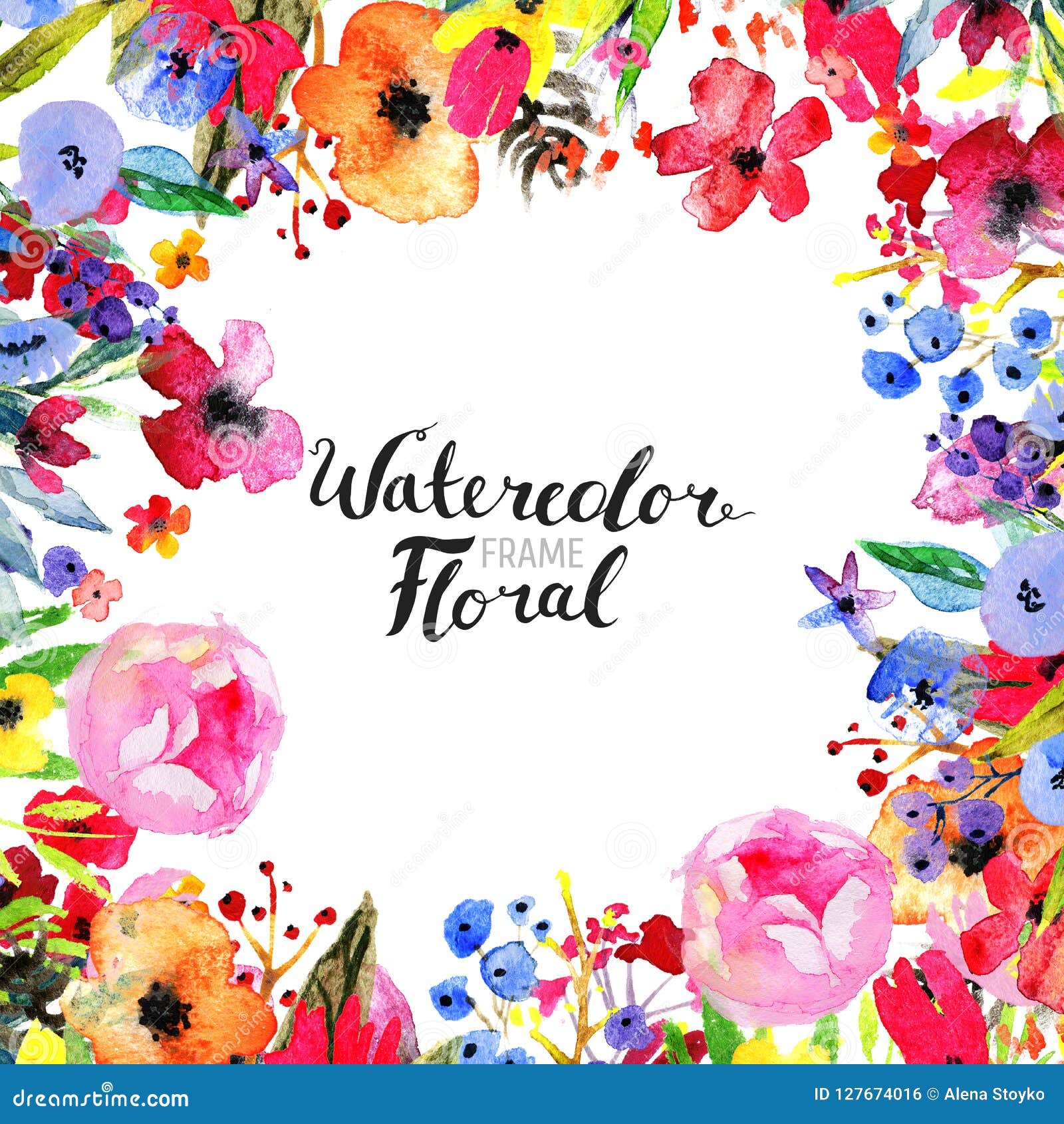 Watercolor Flower Border Stock Illustration Illustration Of Isolated Watercolor Flower Border Stock Illustration Illustration Of Isolated