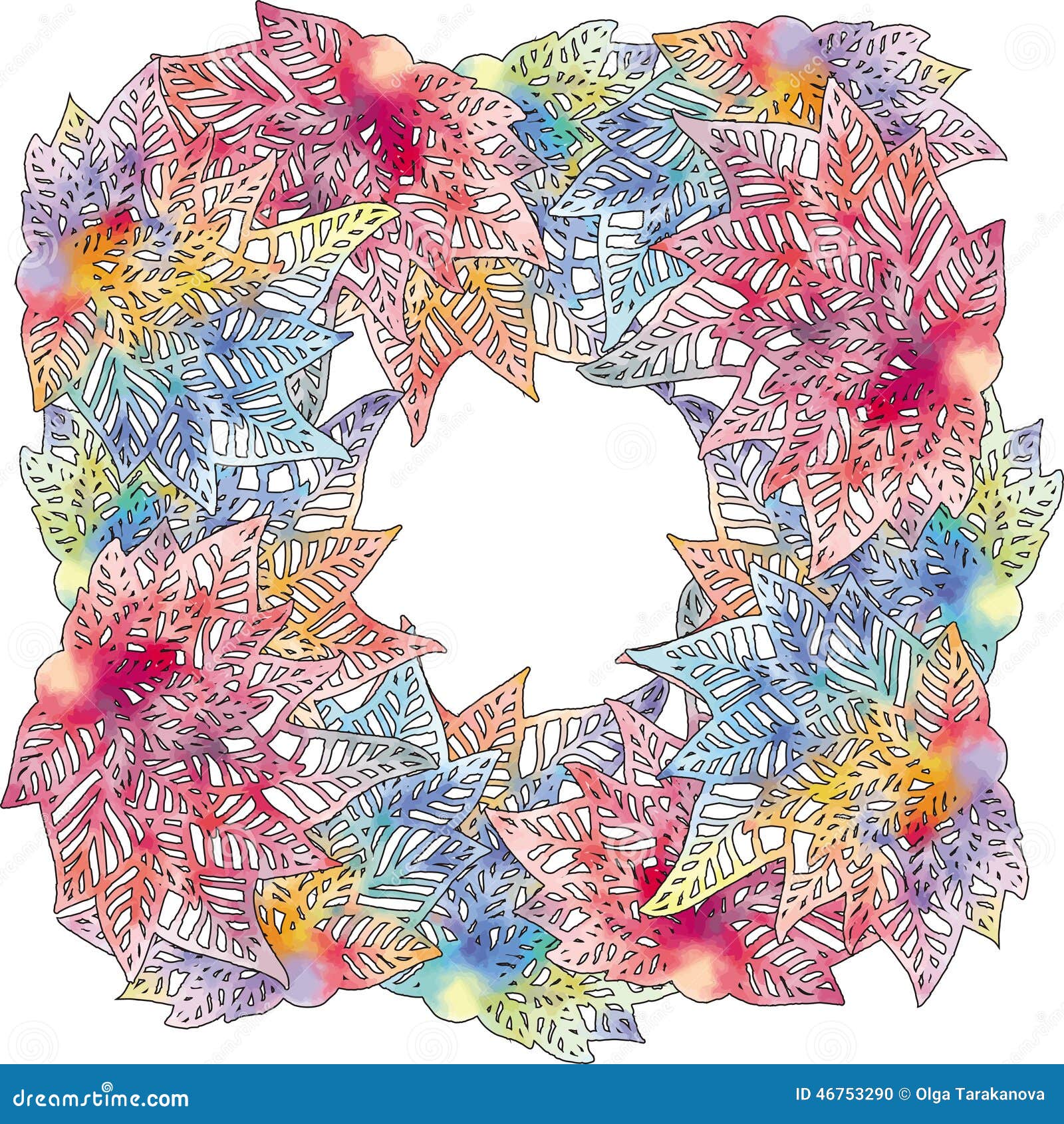 Download Watercolor flower heart stock vector. Illustration of design - 46753290
