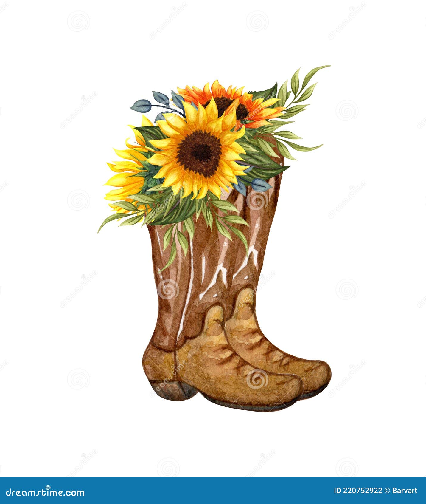 watercolor-flowers-boots-cowboy-boot-sunflowers-farmhouse-rustic-clipart-isolated-white-background-220752922.jpg