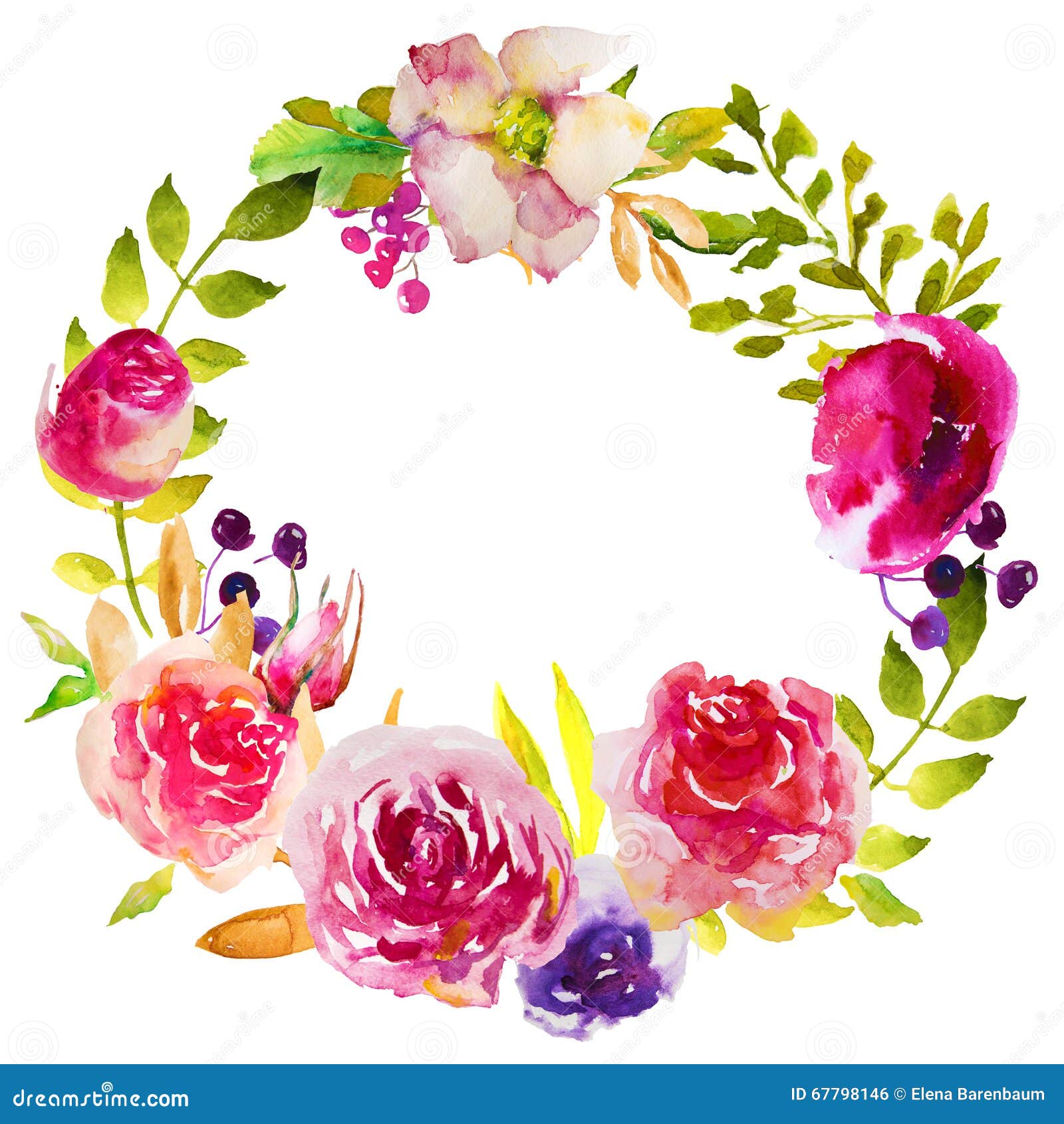 Download Watercolor flowers stock illustration. Illustration of ...