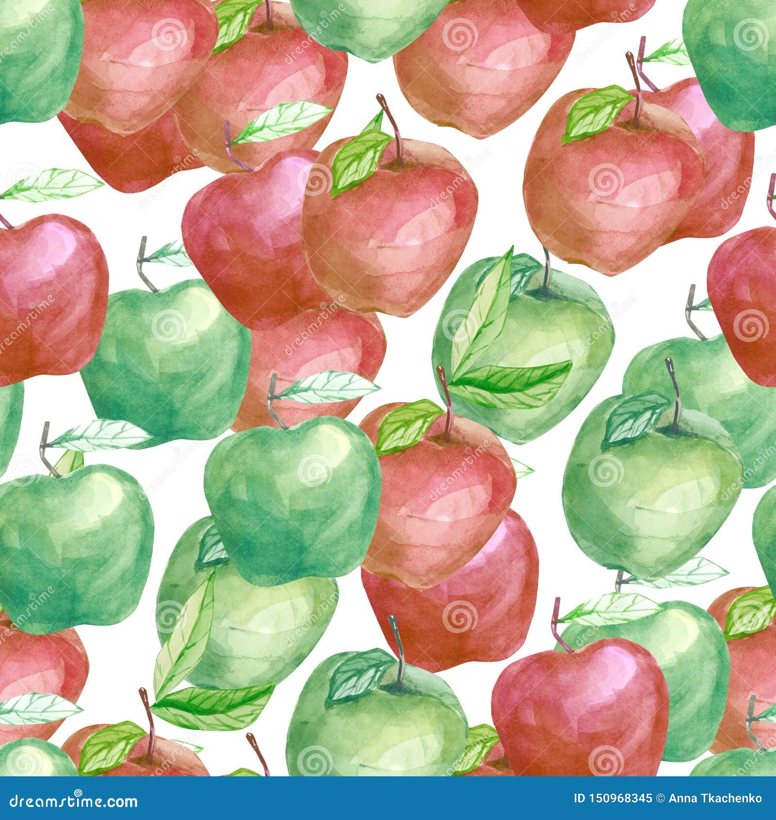 watercolor fruit pattern tutti fruity apple, summer print for the textile fabric, wallpaper