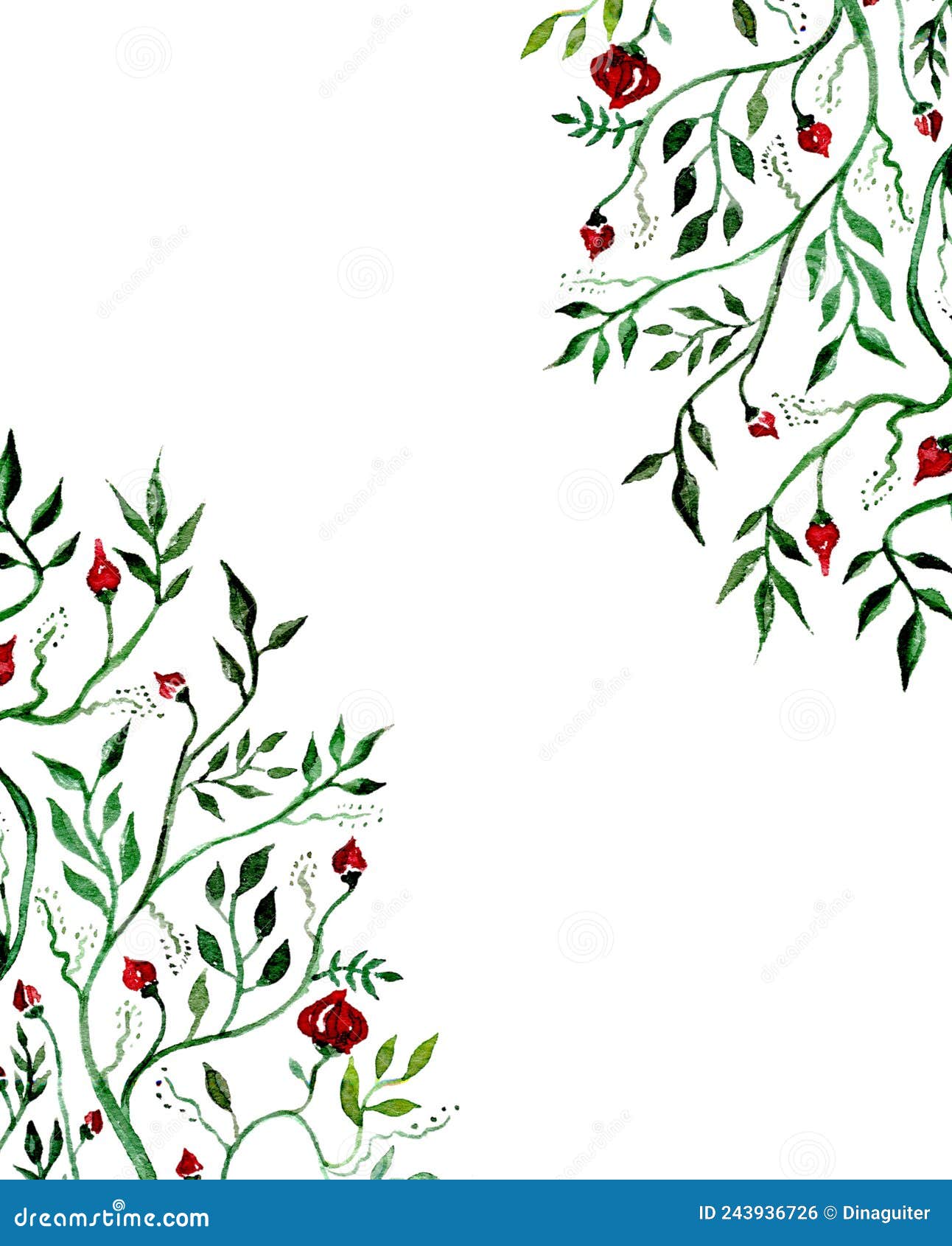 WINTER CHRISTMAS GREENERY CLIPART By DinaGuiter