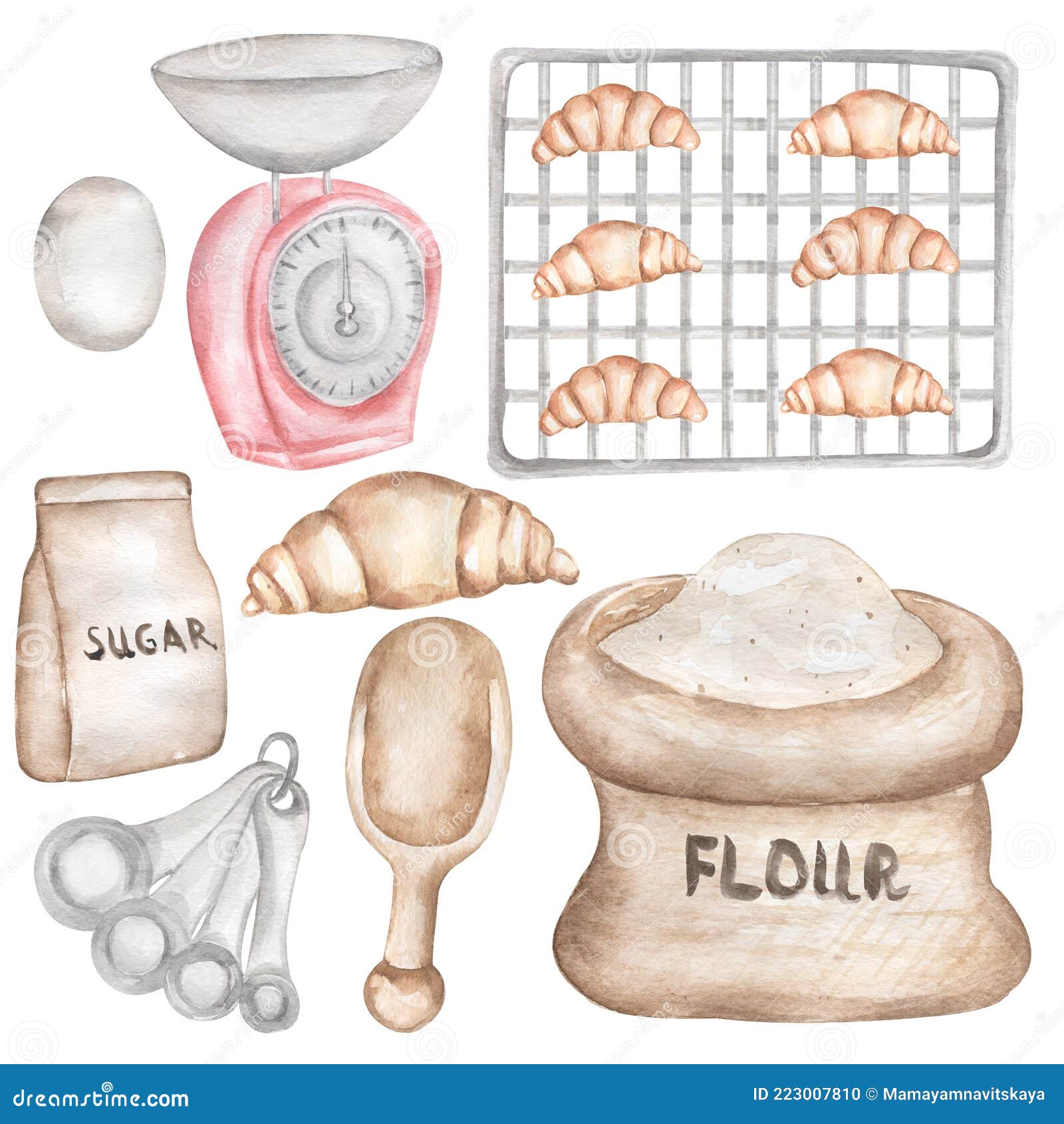 Baking Set Clipart, Baking Item Clipart