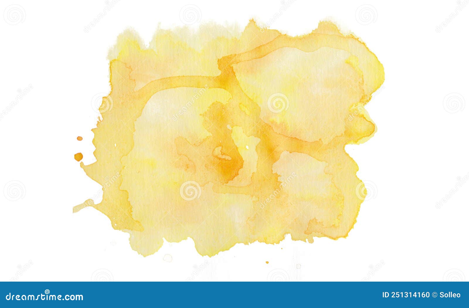 Watercolor Hand Painted Abstract Stain Yellow Colors Stain Illustration ...