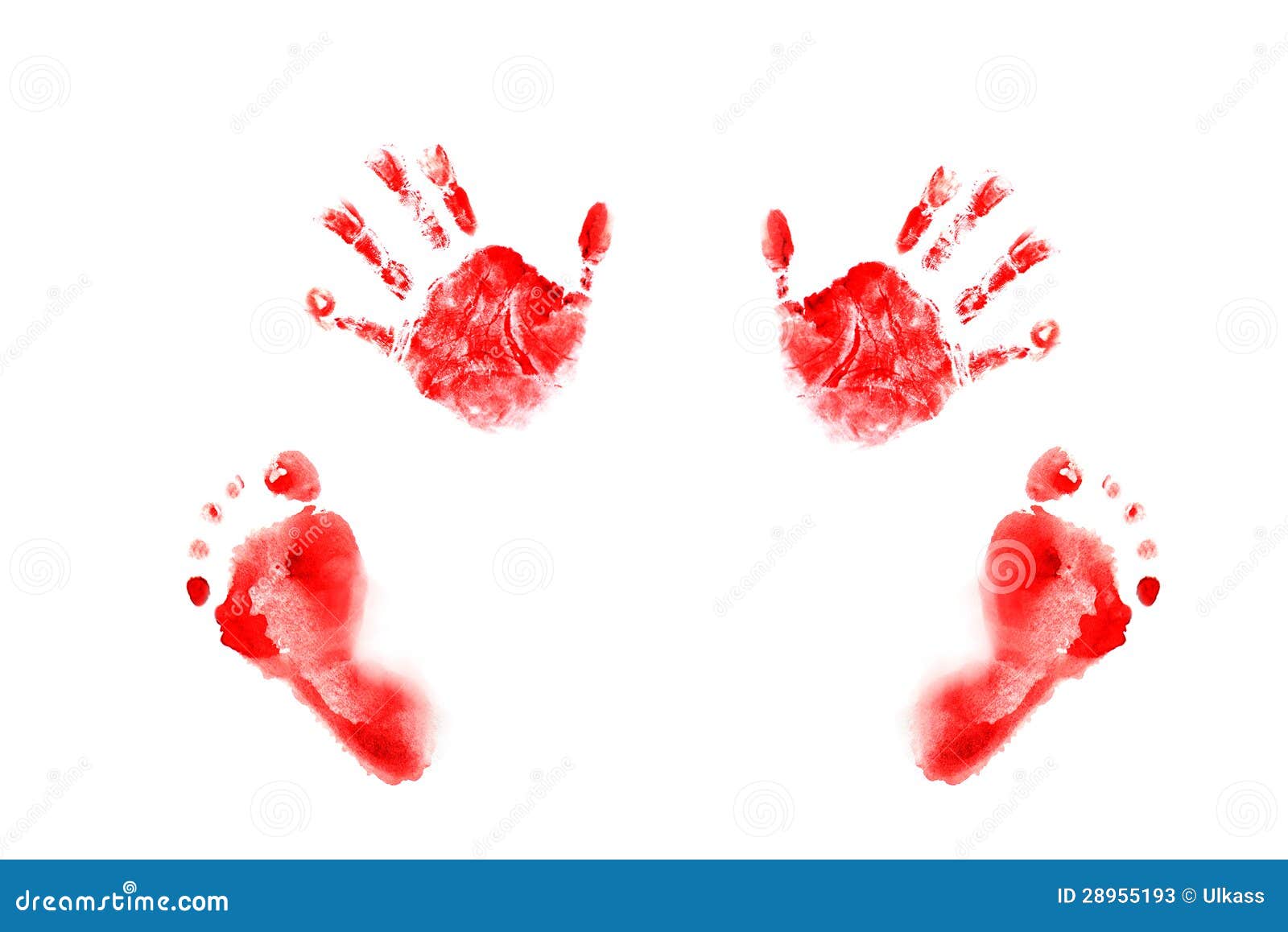 Watercolor Handprints and Footprints Little Baby Stock Image Image of