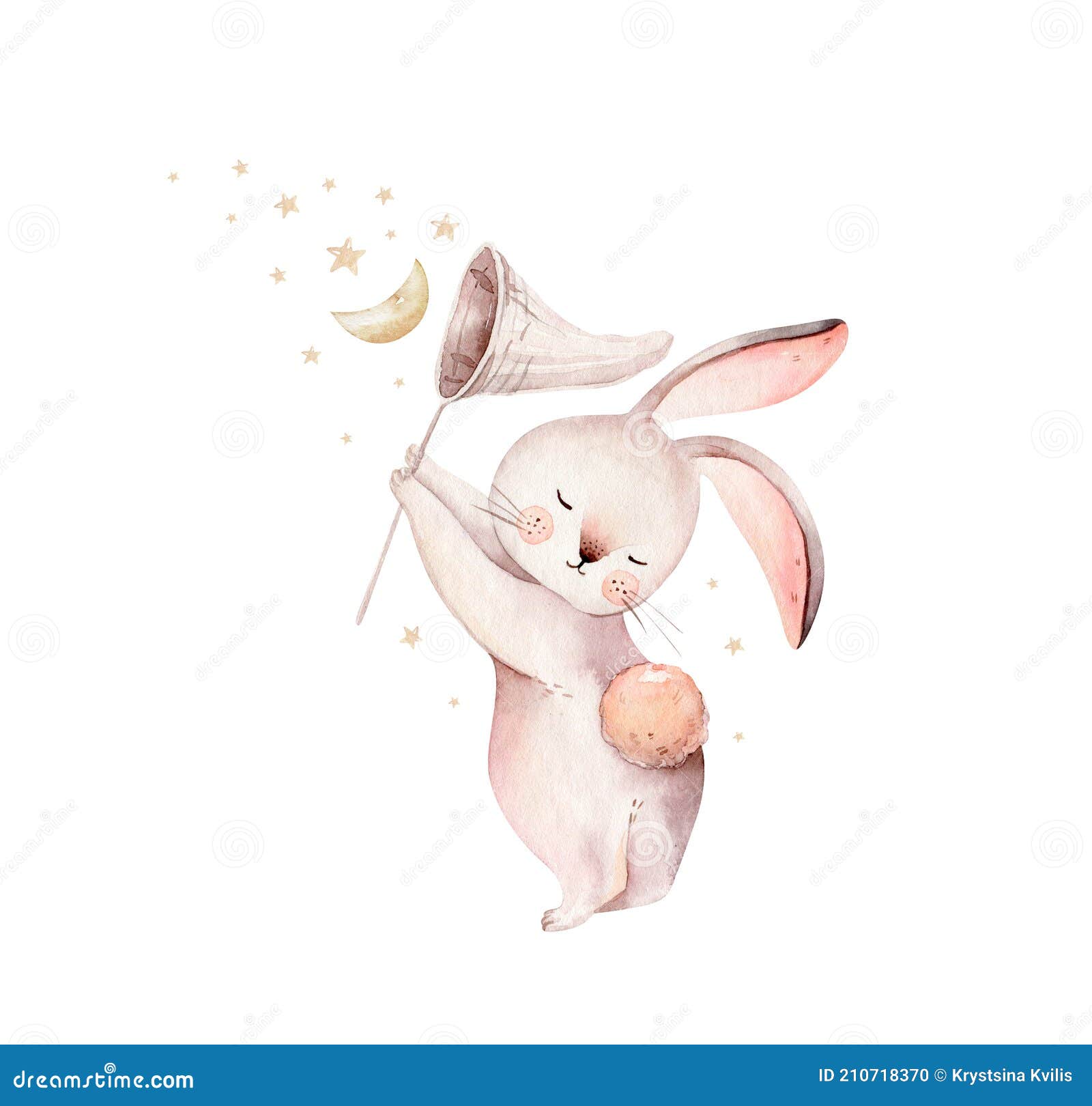 watercolor happy easter baby bunnies  with spring blossom flower. rabbit bunny kids  . hand