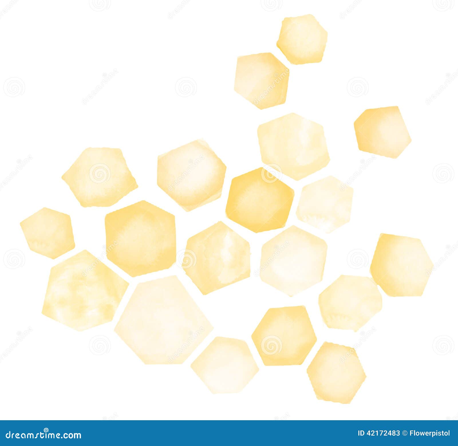 watercolor honeycomb