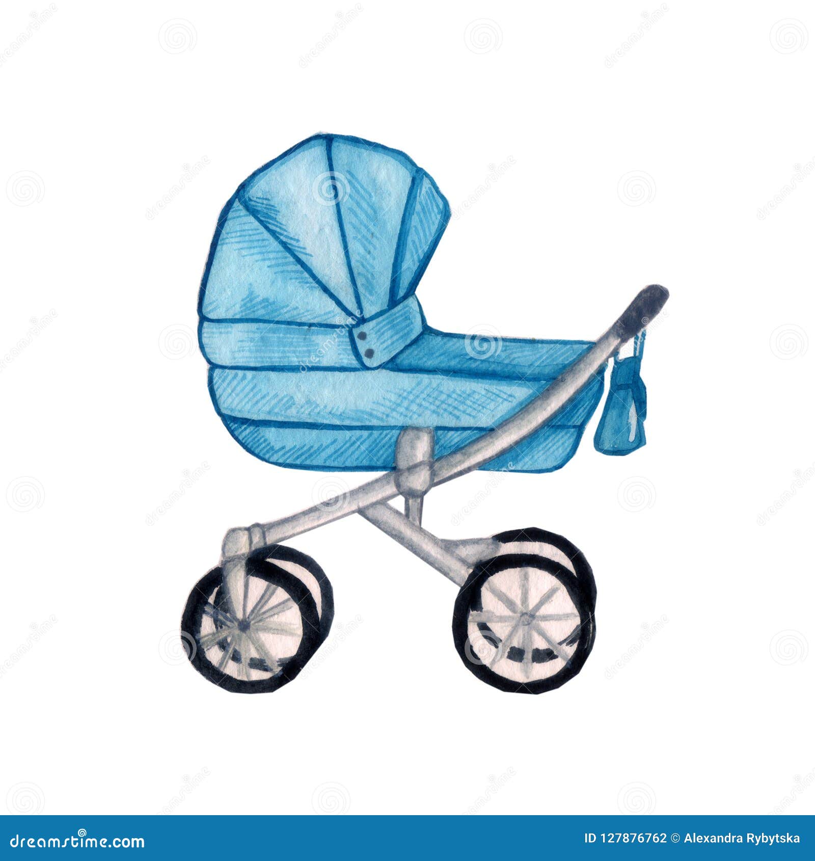 baby blue stroller