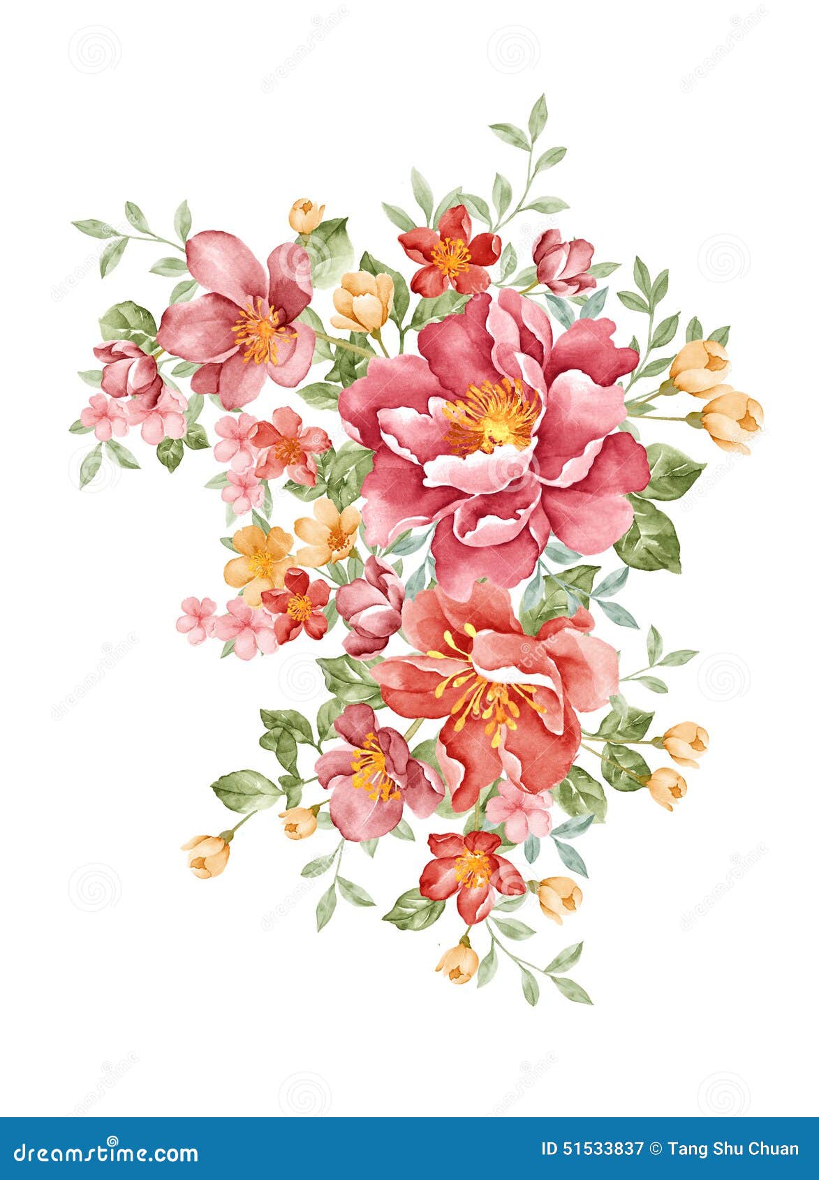 Watercolor illustration stock illustration. Illustration of flower ...
