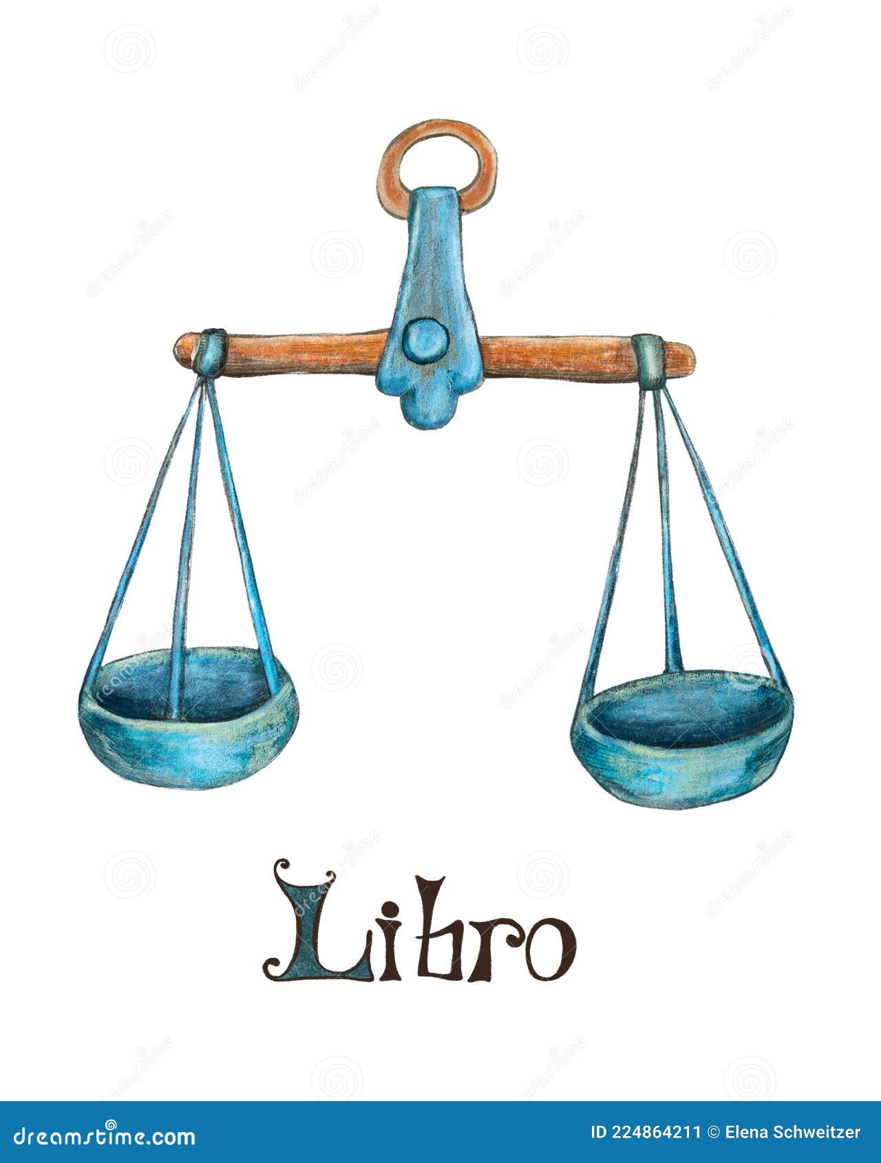 watercolor  of libro