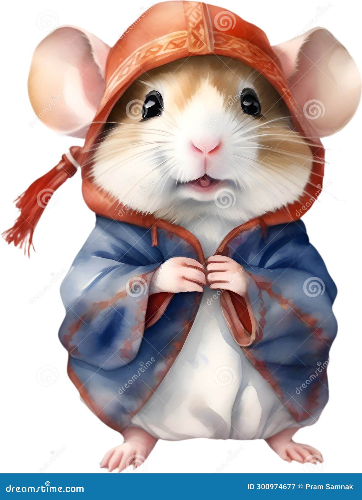 a cute hamster in sÃ¡mi clothing. ai-generated.