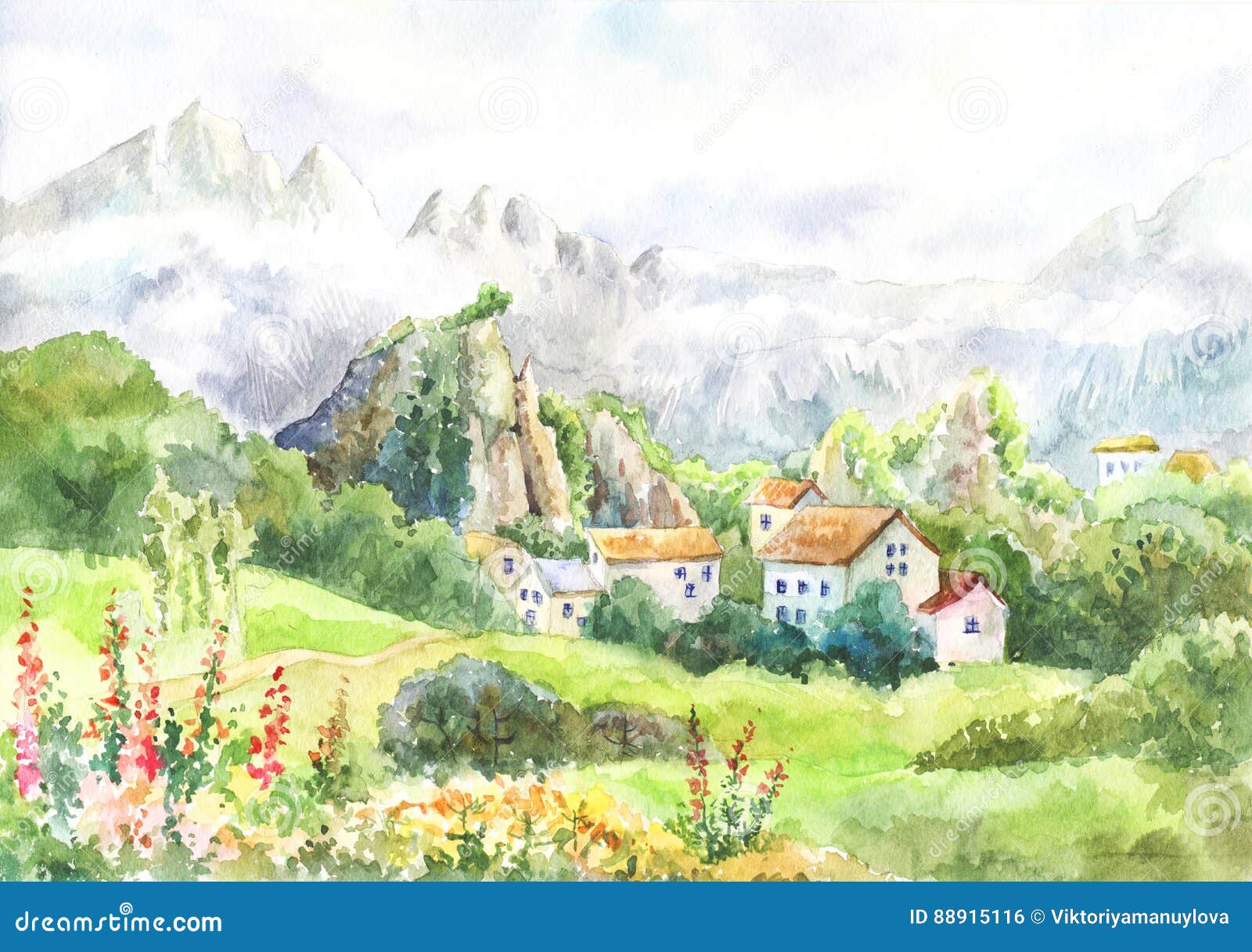 Top more than 74 watercolor scenery wallpaper