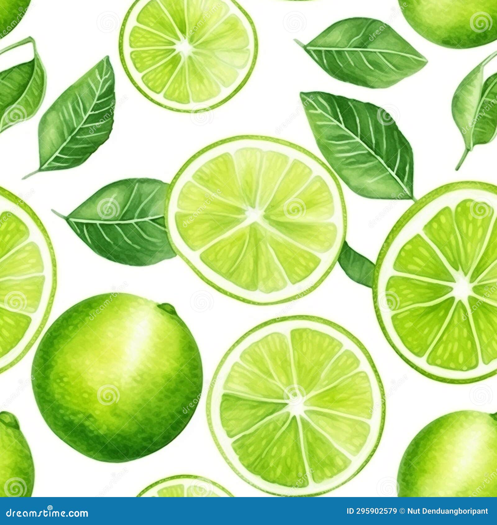 watercolor lime seamless pattern vibrant banner wallpaper