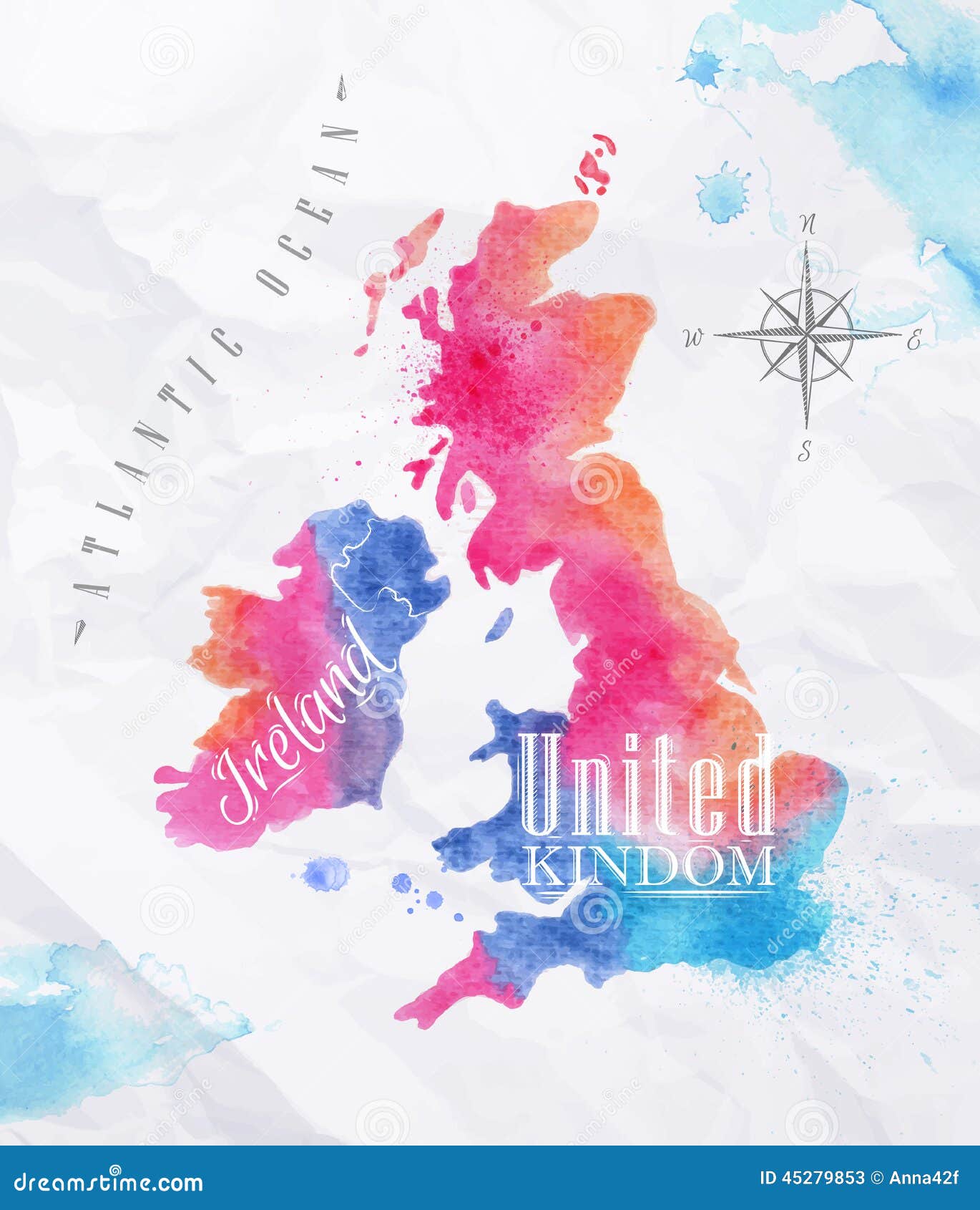 themes kingdom tumblr Kingdom Map Pink Scotland United Stock Watercolor And