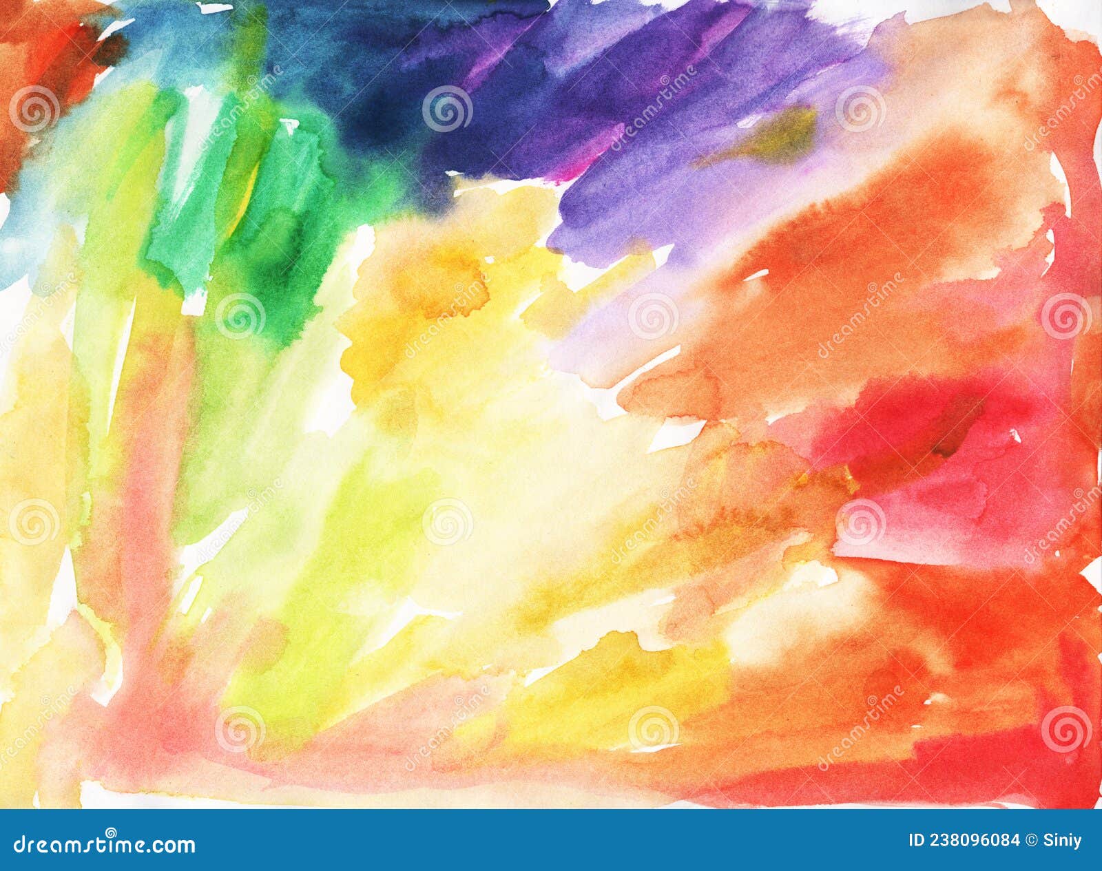 watercolor abstract crafty background, rainbow color scheme, artistic watercolor rainbow color palette
