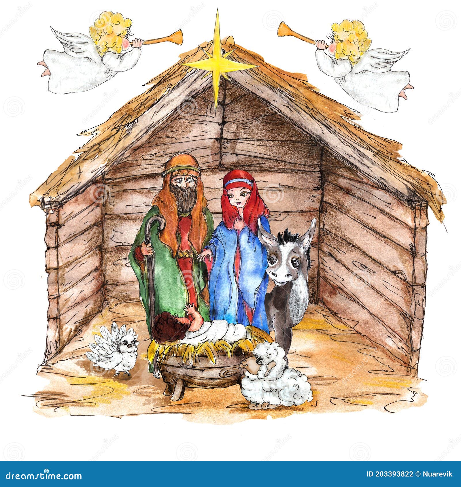 Featured image of post Nativity Watercolor Images Here is a set of nativity coloring pages for preschoolers