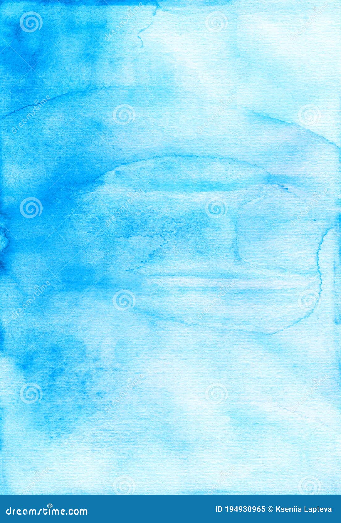 Watercolor Old Light Blue and White Gradient Background Texture. Pastel Sky Blue  Color Stains on Paper Stock Image - Image of contemporary, brush: 194930965