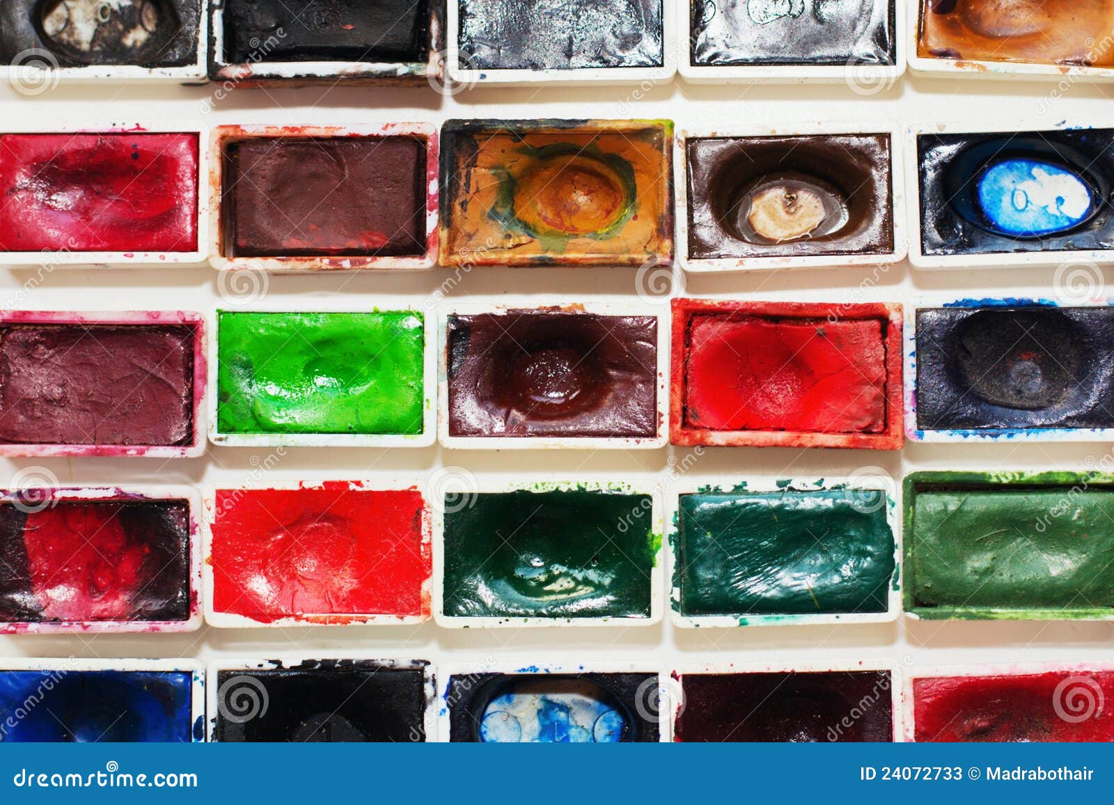 Watercolor paint cups stock image. Image of watercolor 24072733