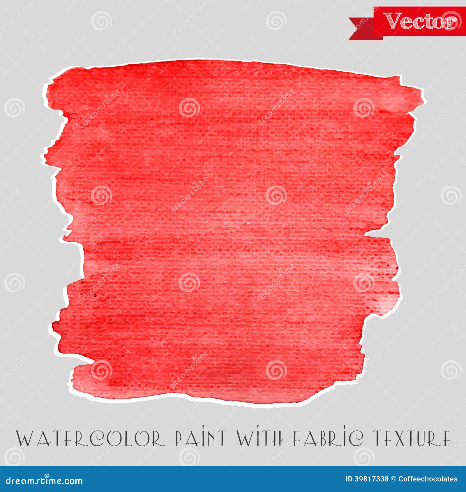 Watercolor Paint with Fabric Texture Stock Vector Illustration of