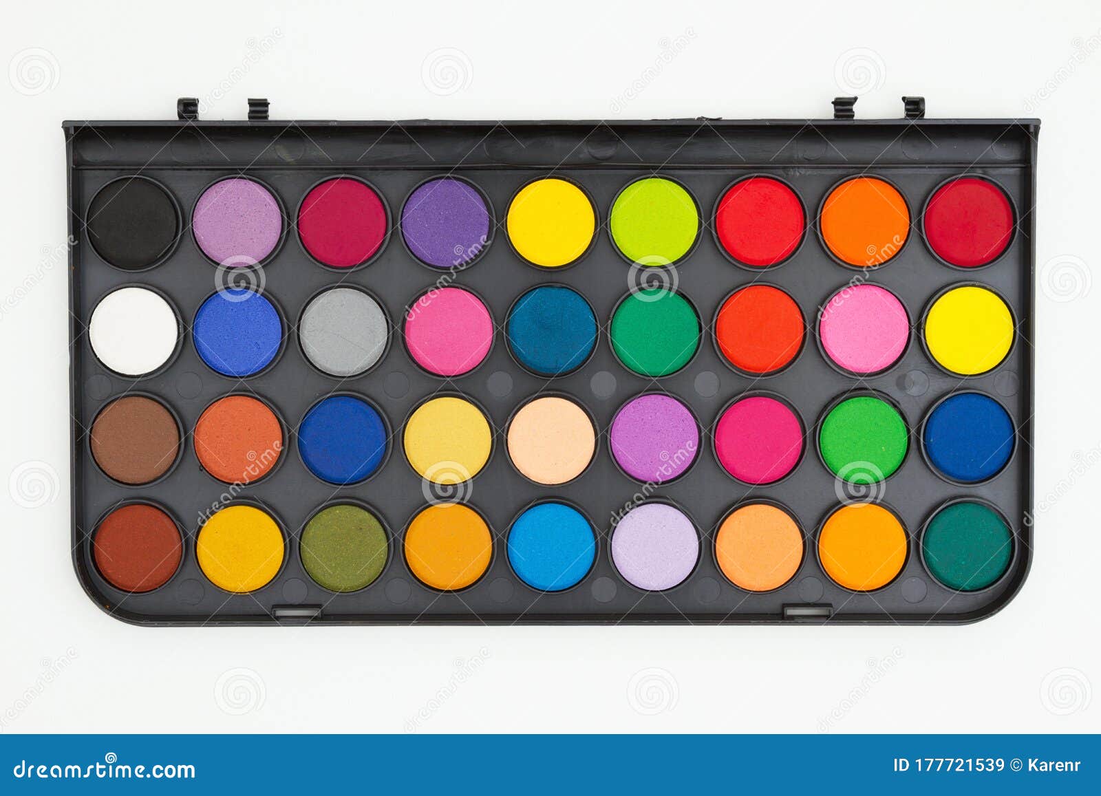 Watercolor Paint Kit on White Stock Image Image of case, watercolor
