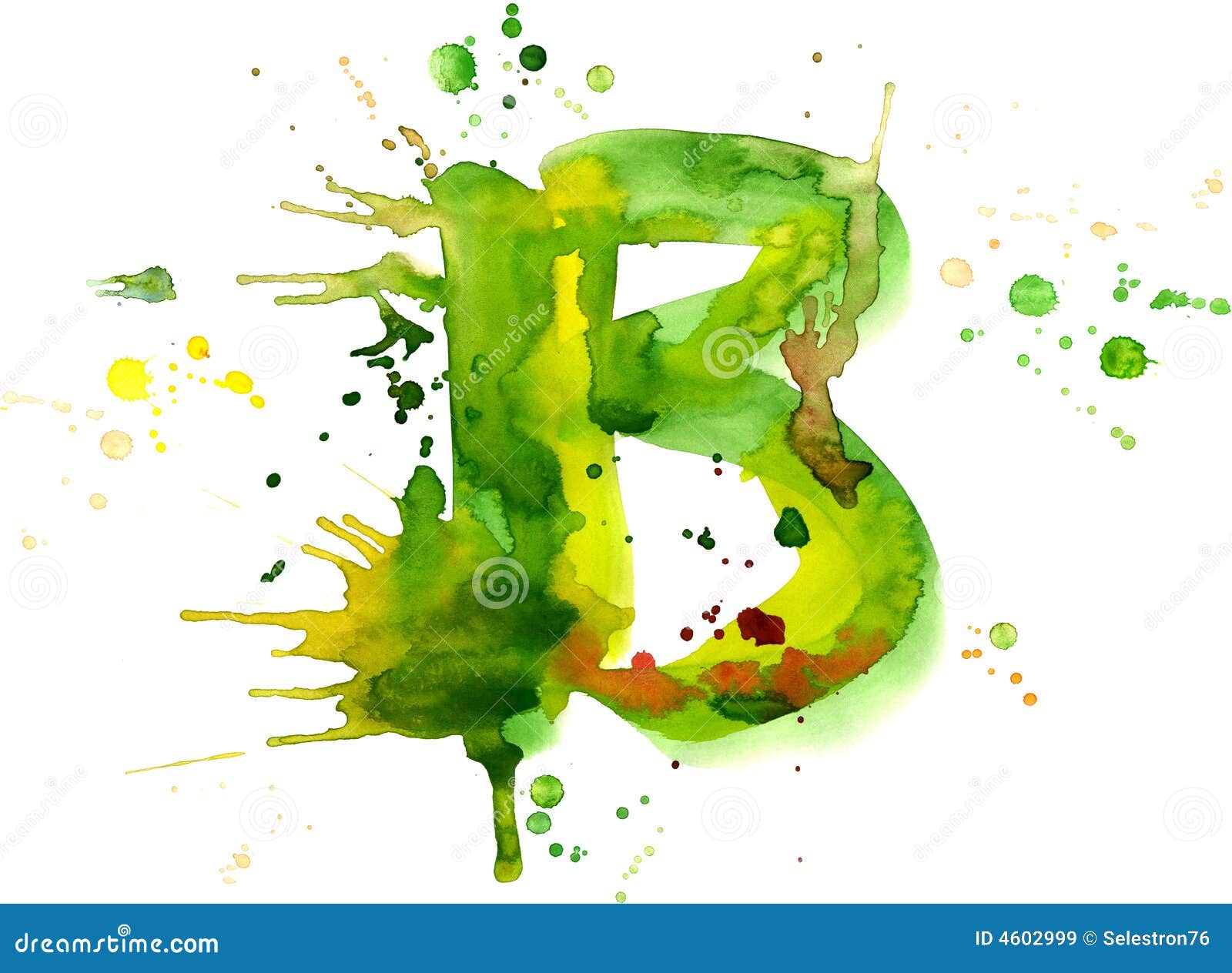 Watercolor Paint Letter B Royalty Free Stock Images Image 4602999